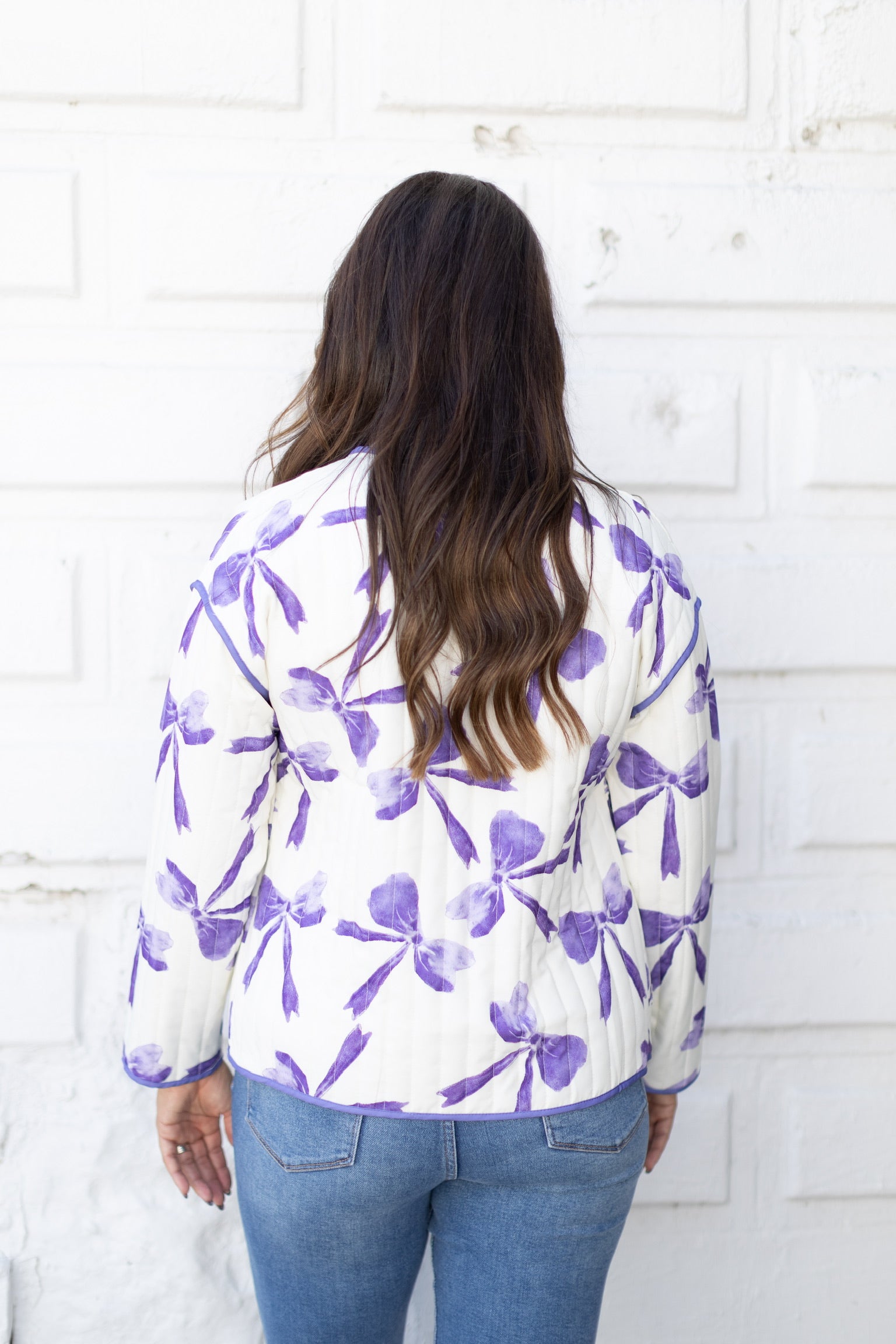 Purple Bows Quilted Jacket