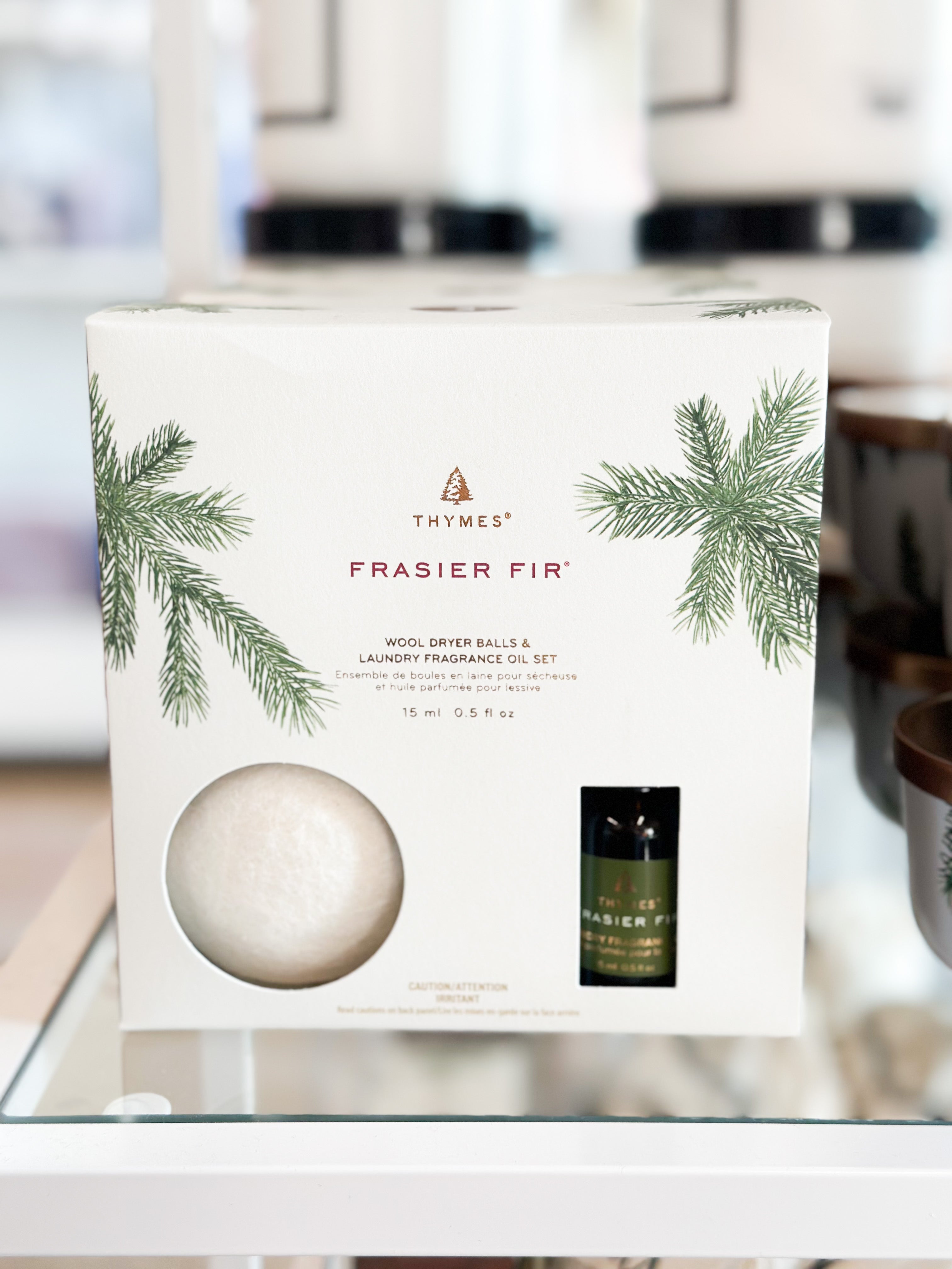 Frasier Fir Wool Dryer Balls  Laundry Fragrance Oil Set