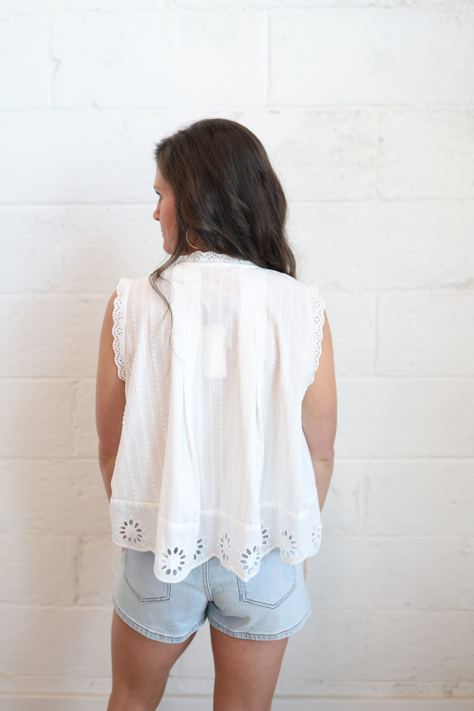 Elliot Eyelet Tank Top