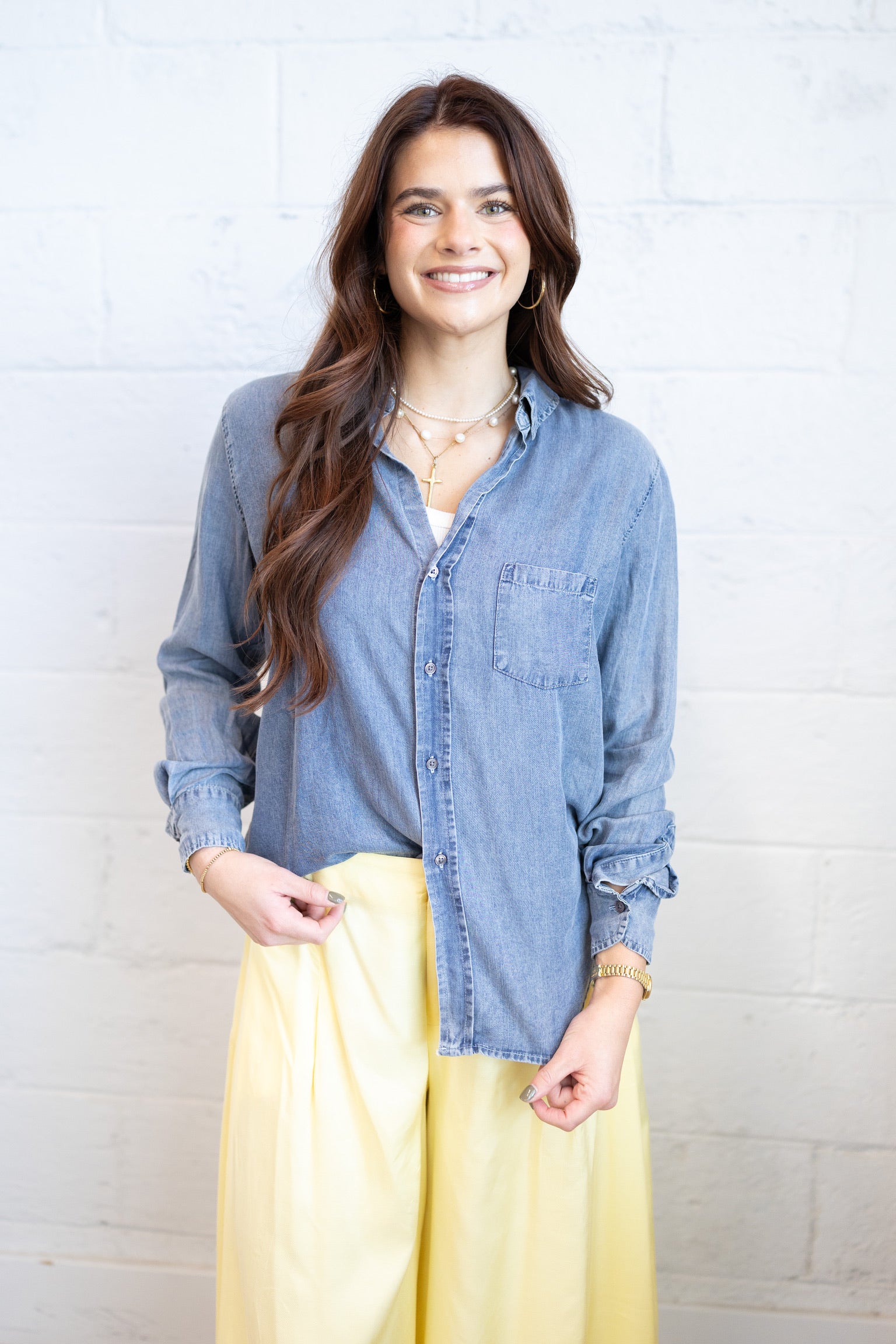 Galina Denim Top