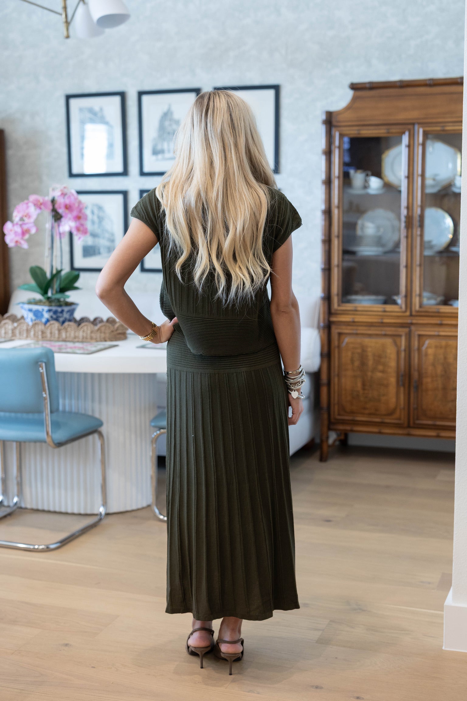 Odessa Olive Sweater Dress