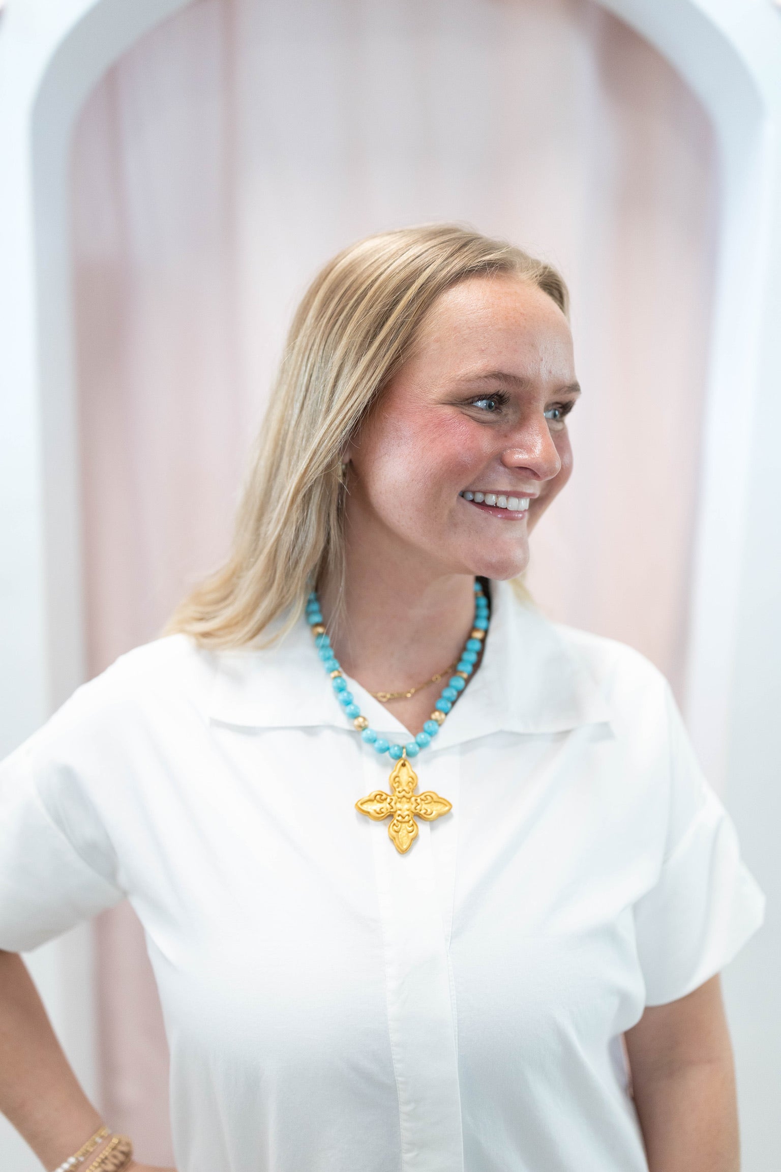 Turquoise Jade W/ Kait Cross
