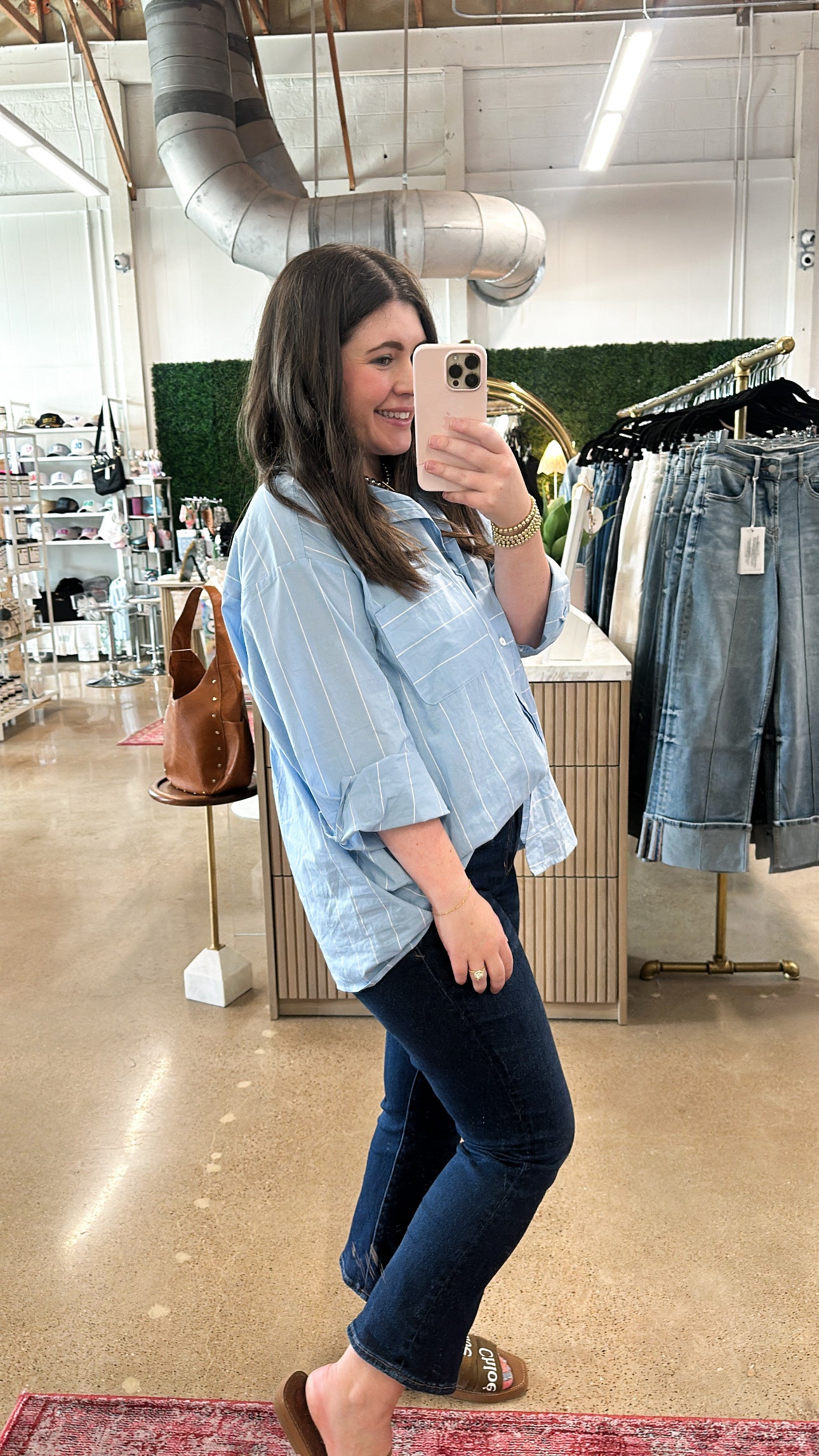 Boyfriend Stripe Button Down