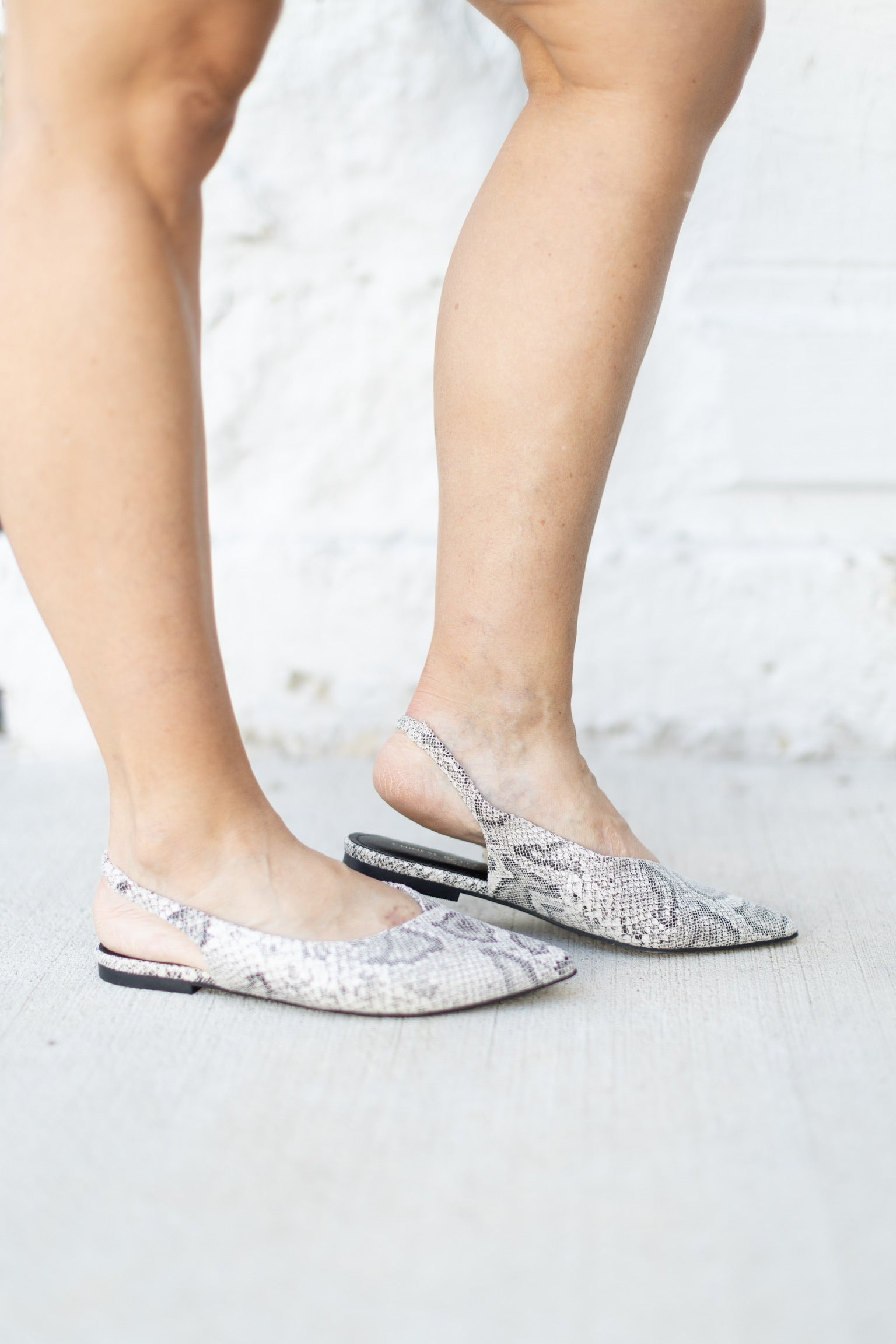 Hadiya Snake Slingback Shoes