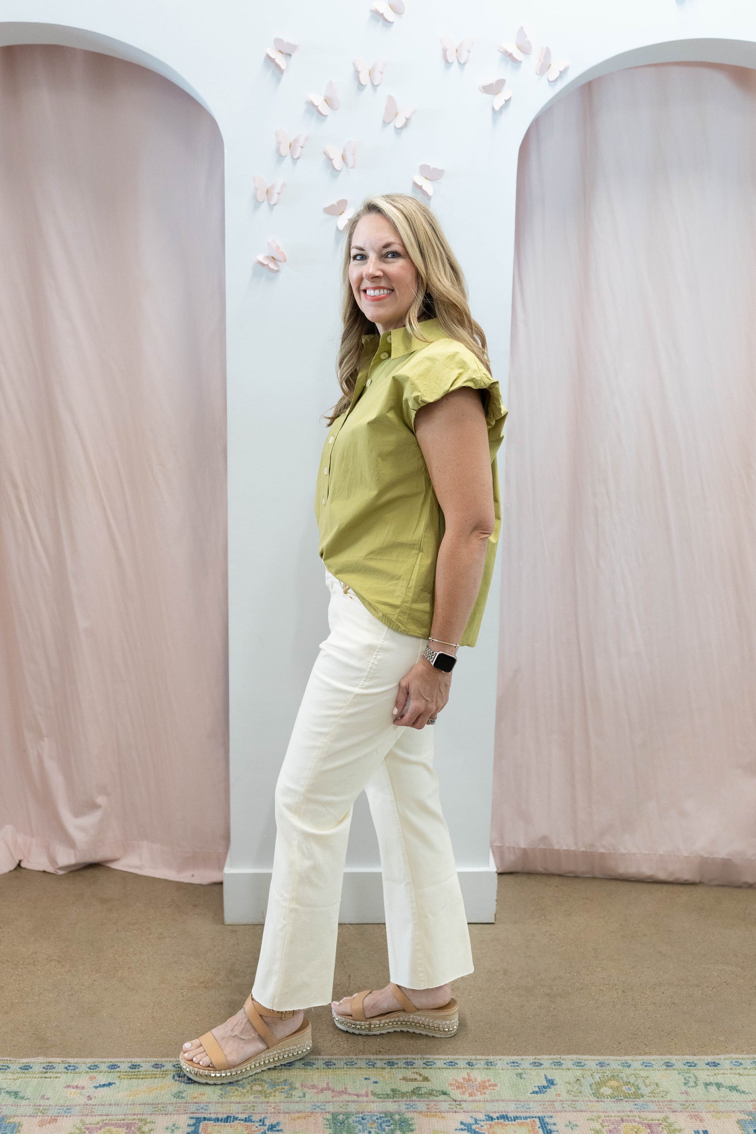 Citrine Bubble Sleeve Top