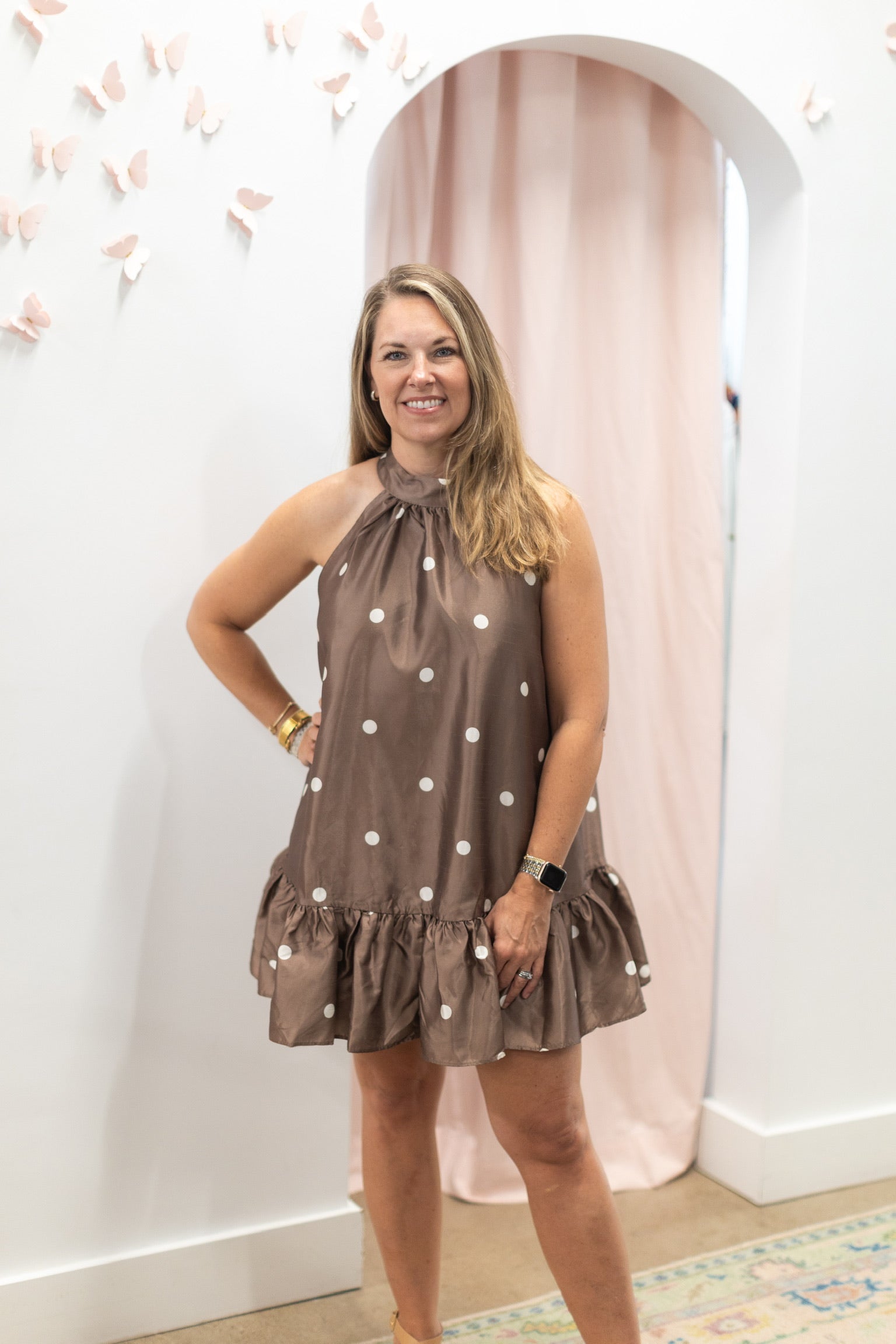 Chocolate Polka Dot Dress