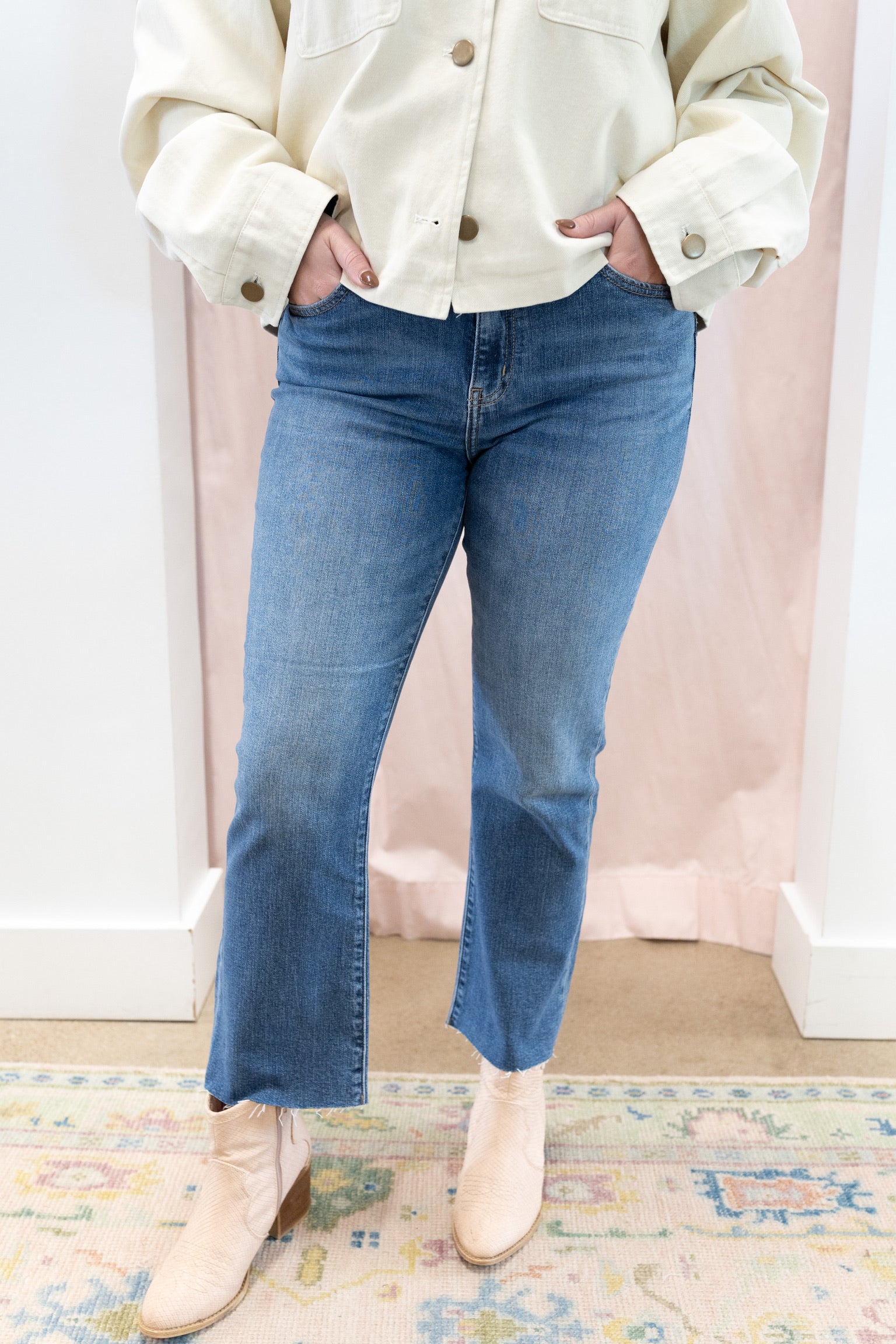 Shy Girl High Rise Crop Flare