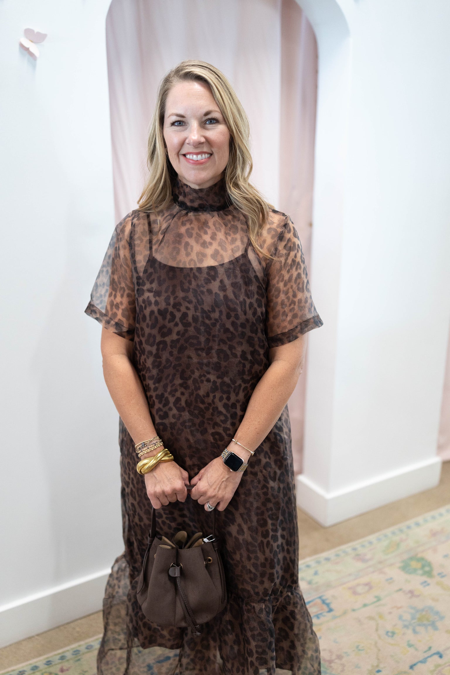 Linden Leopard Midi Dress