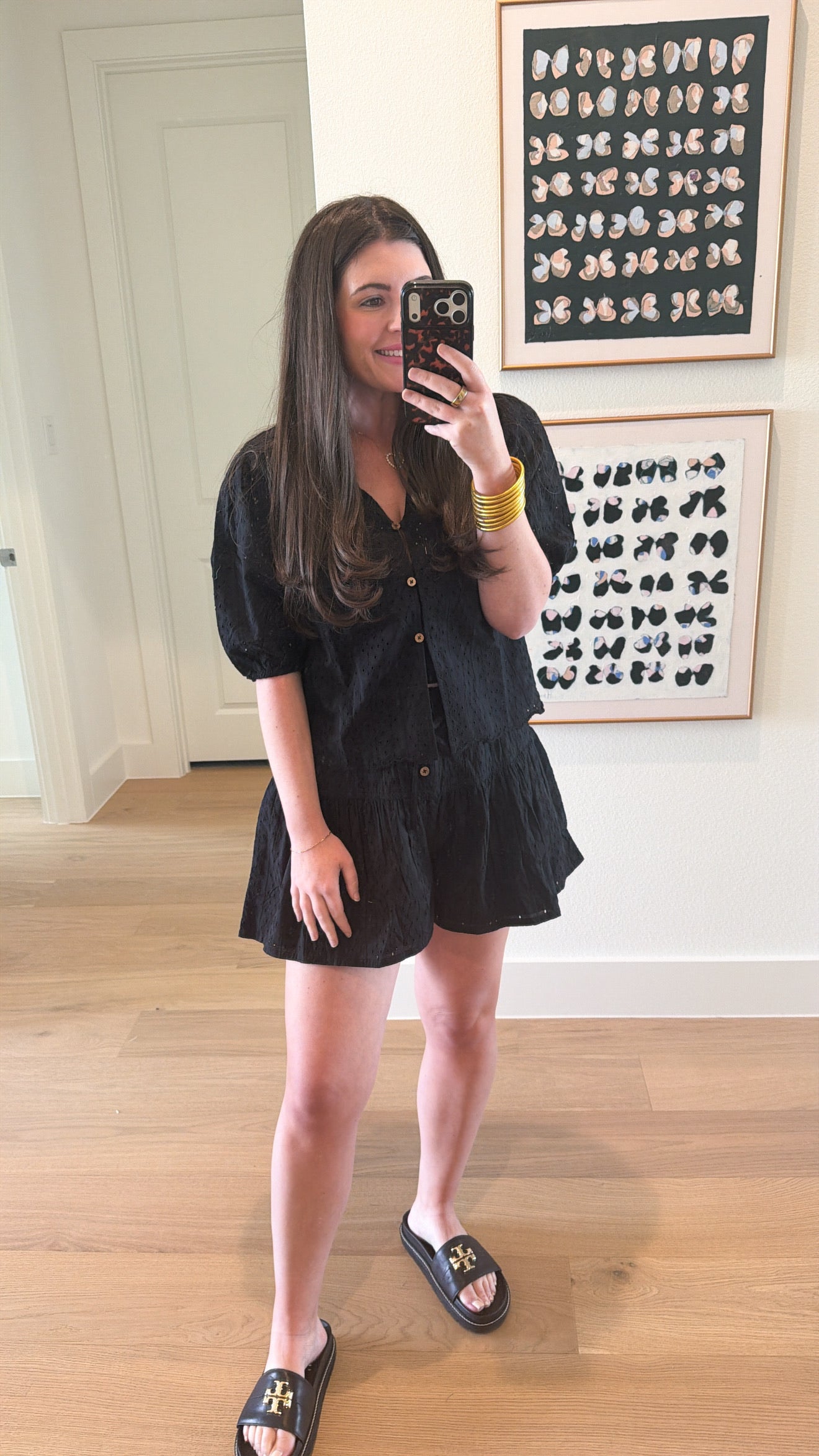 Black Eyelet Shorts