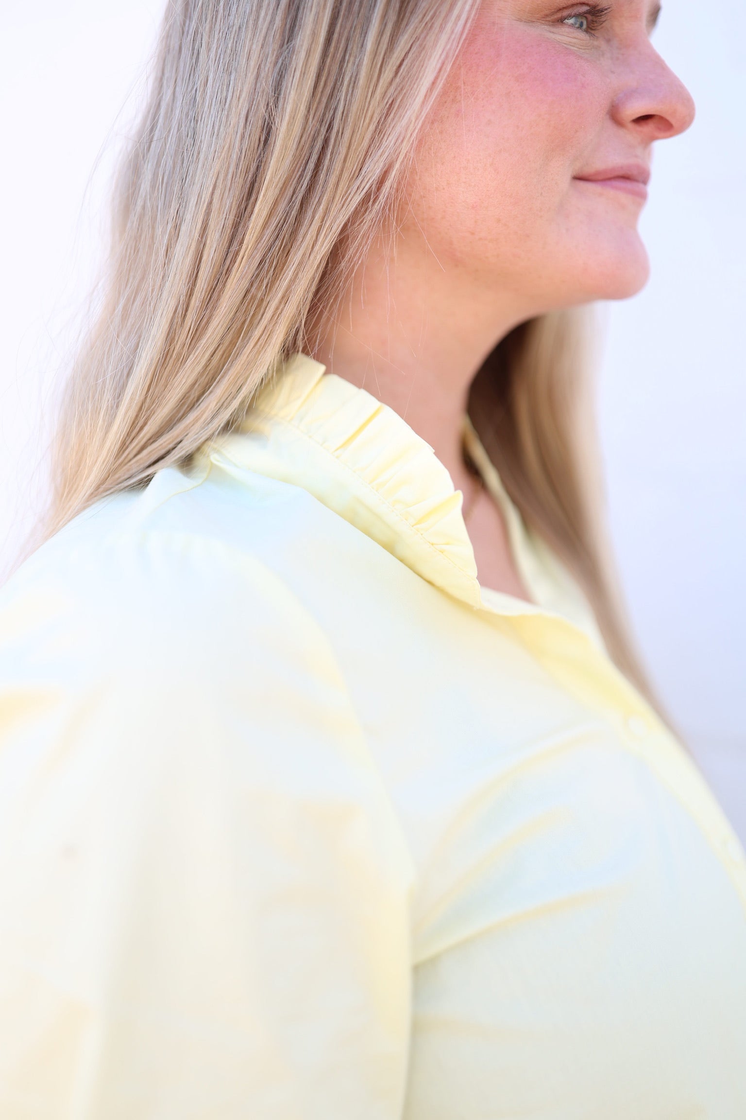 Yellow Pixie Ruffle Blouse