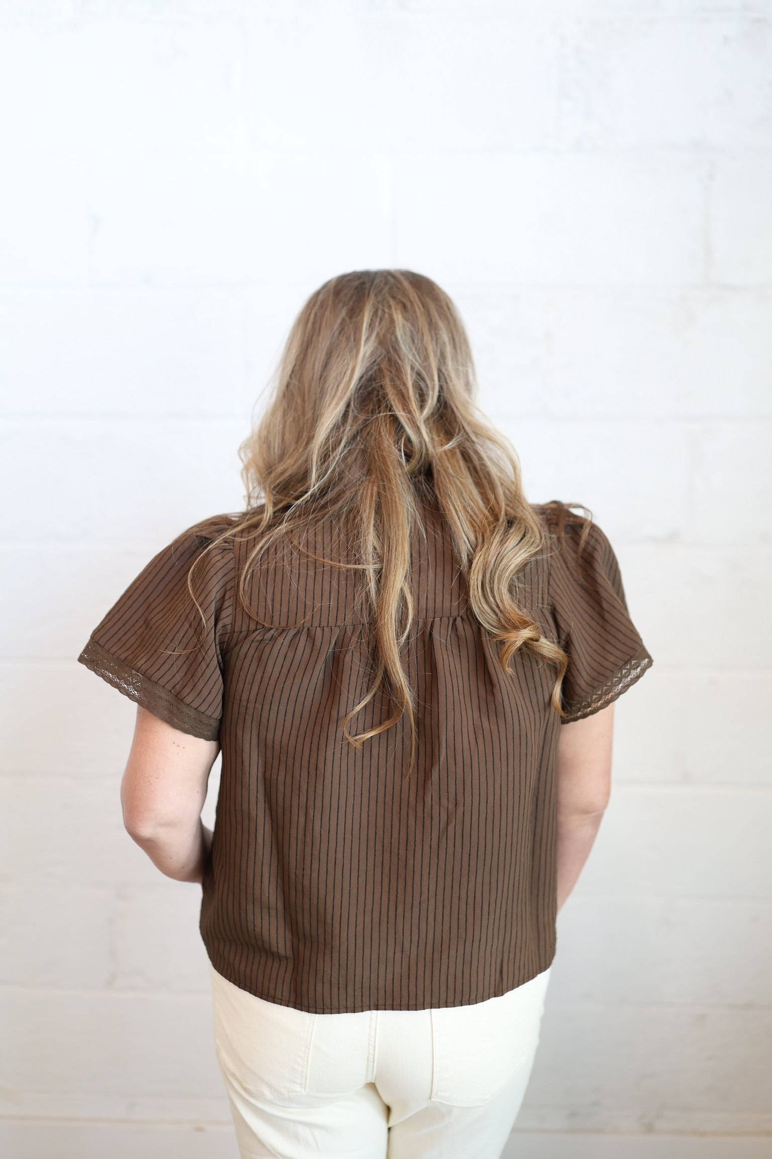 Billie Lace Brown Blouse