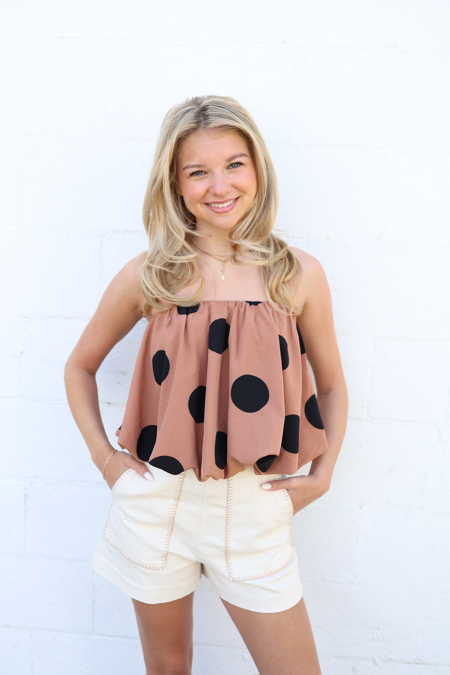Polka Dot Bubble Top