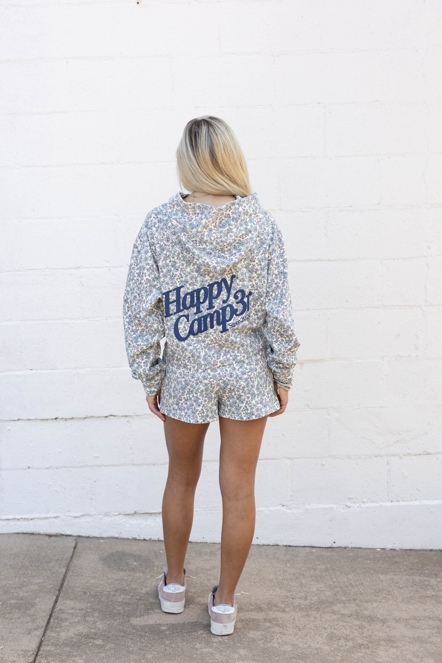 Dusty Blue Garden Scuba Shorts