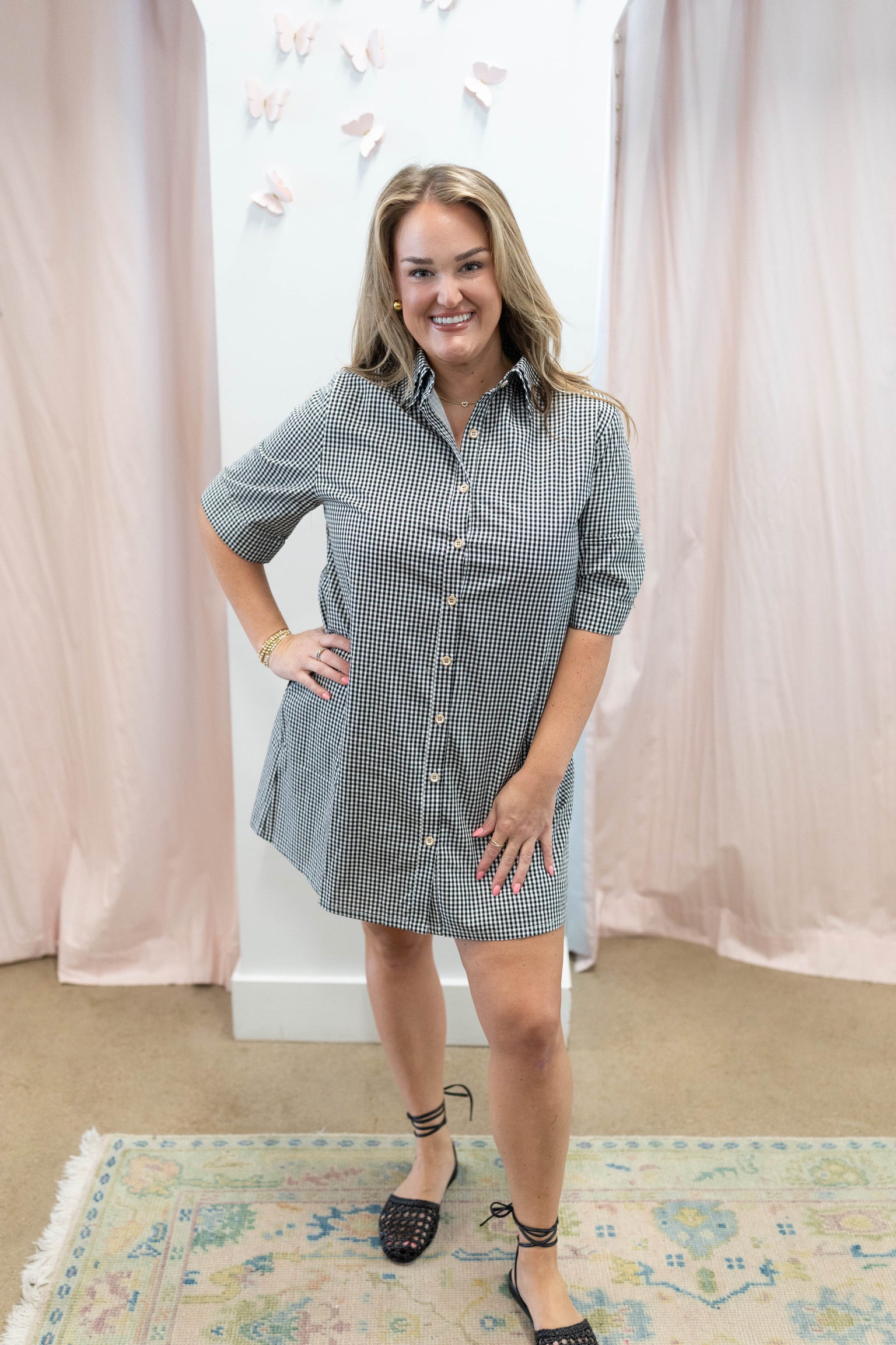 Colleen Check Shirt Dress