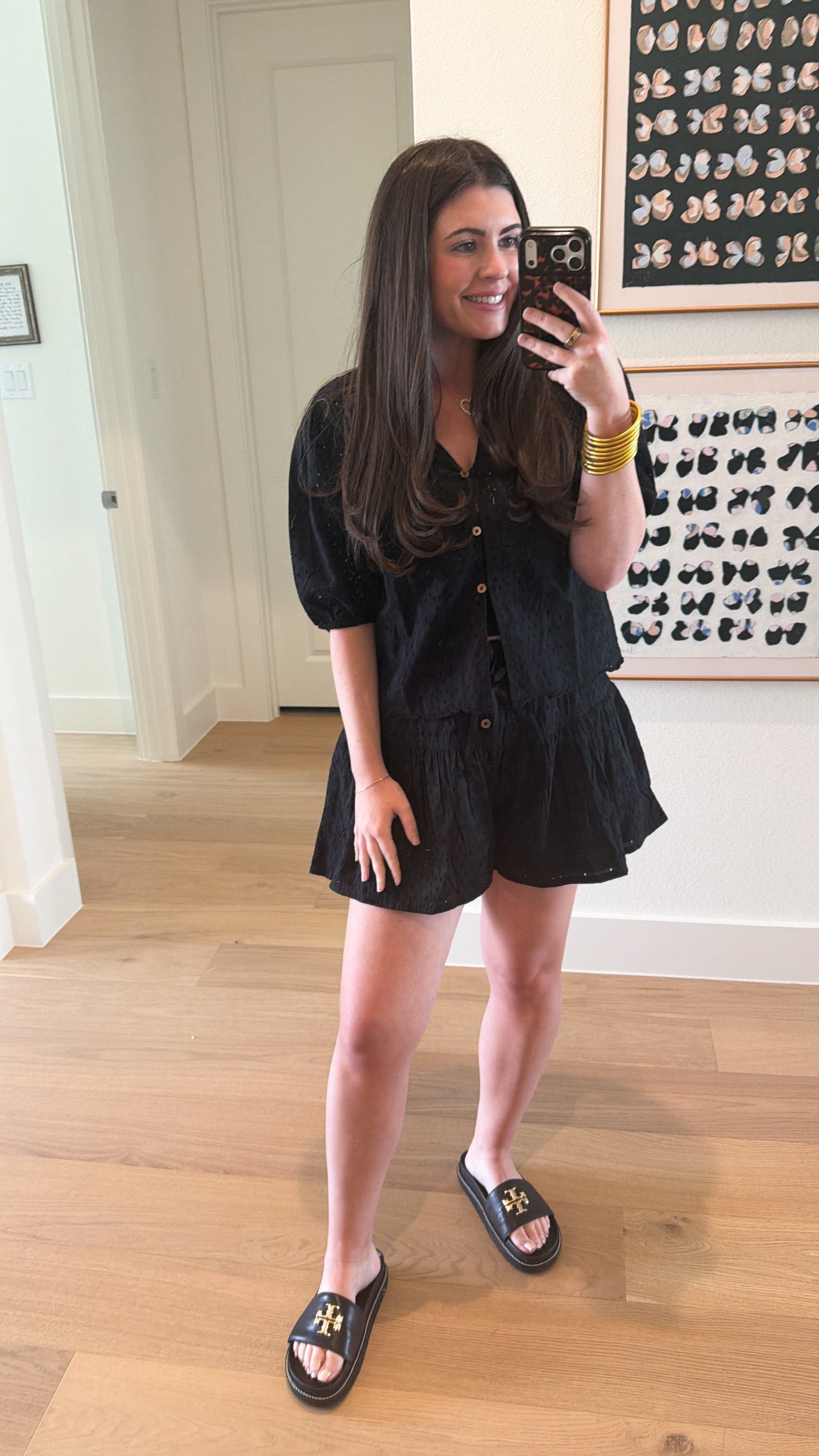 Black Eyelet Shorts