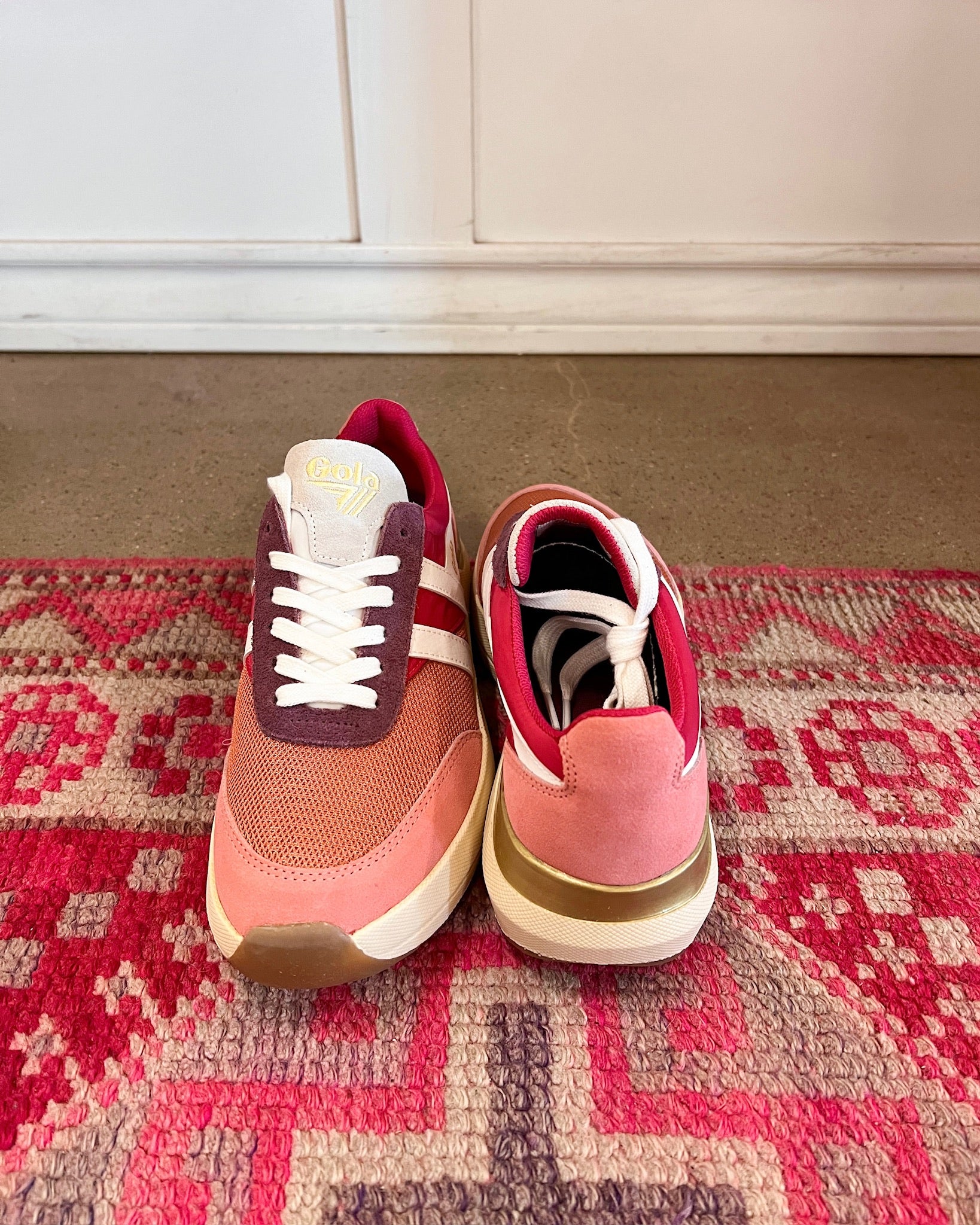 Gola Women's Raven Orange Spice/Raspberry/Coral Pink Sneakers