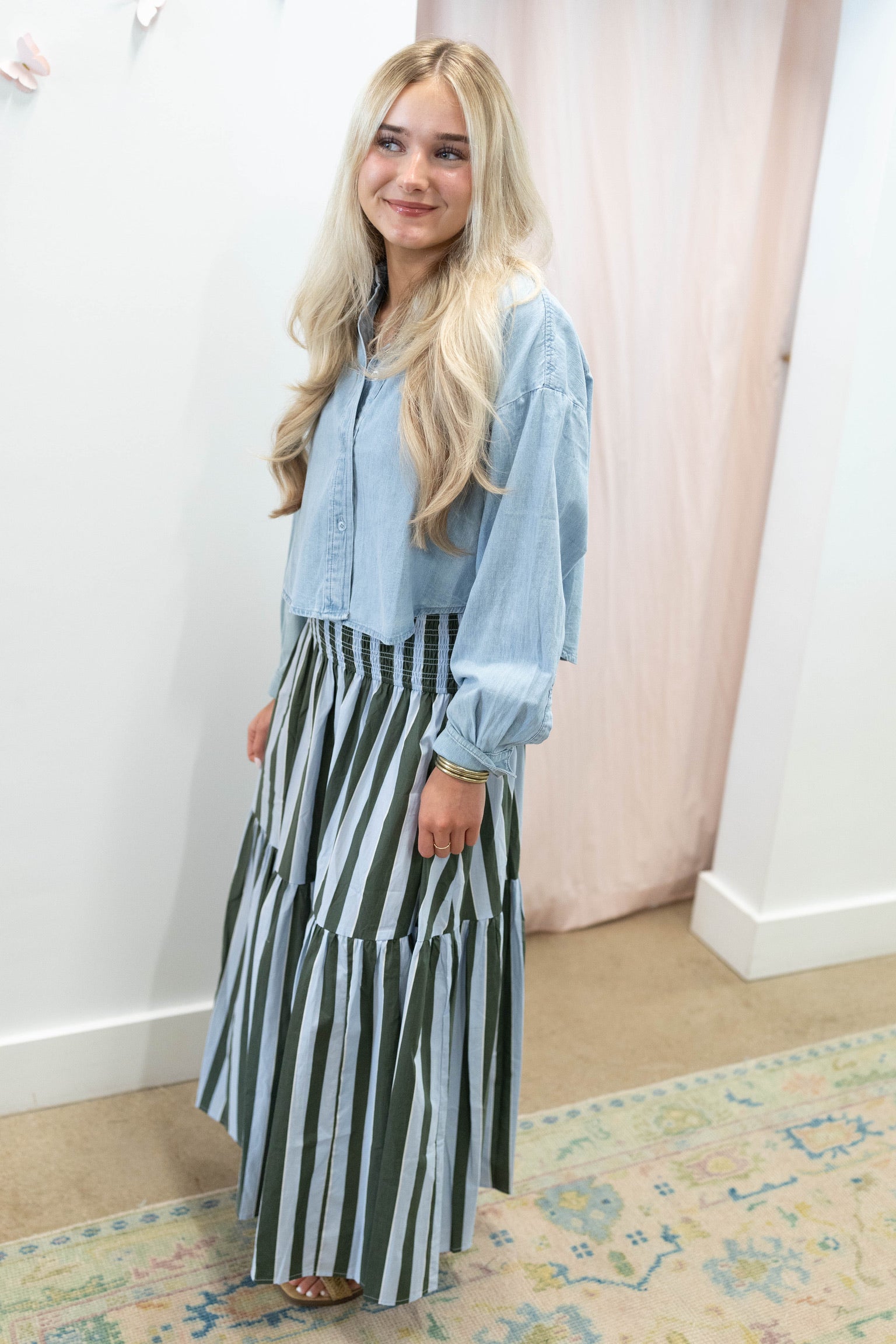 Chambray Denim Button Up