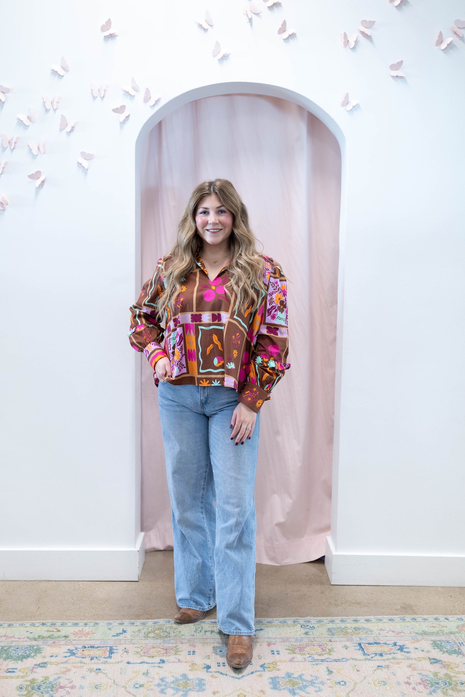 Floral Frame Gianna Blouse