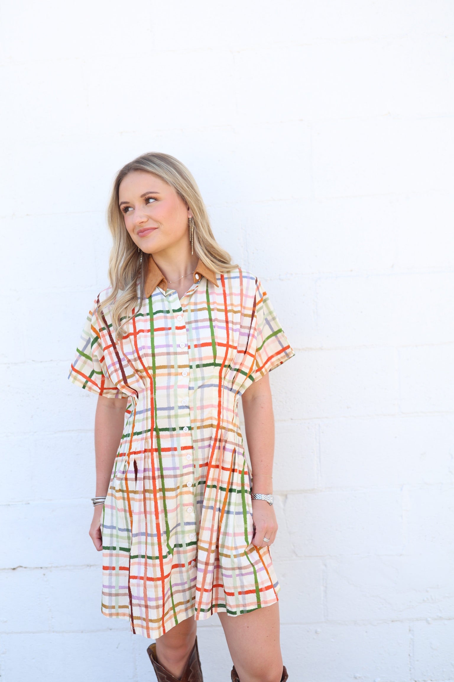 Twyla Harvest Lines Mini Dress