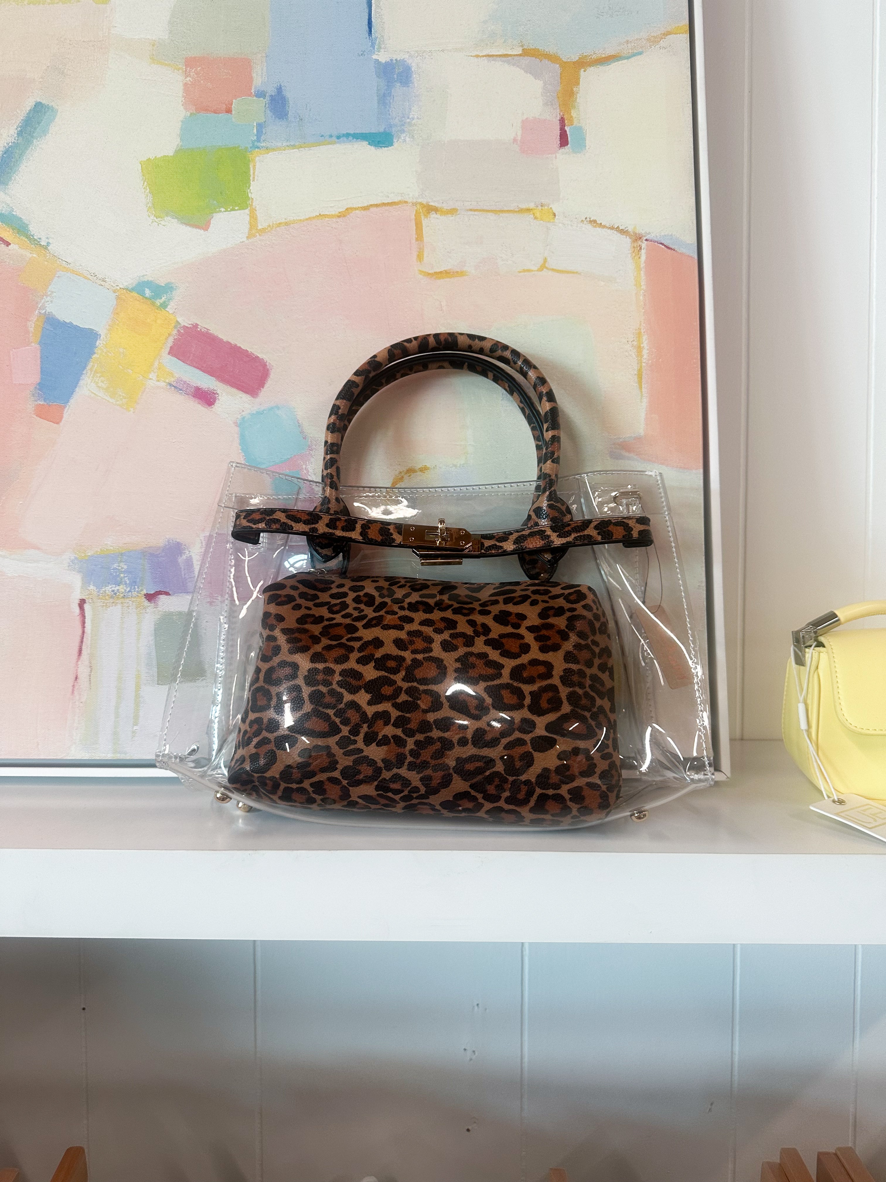 Leopard Clear Bag