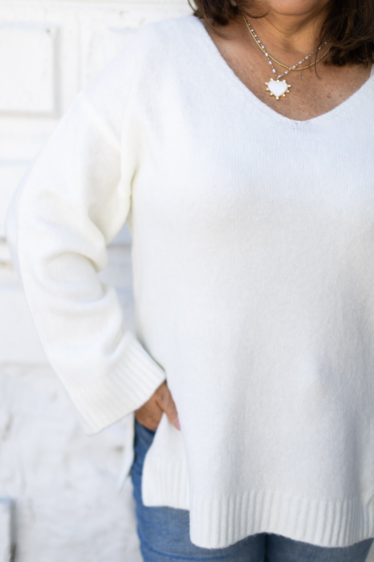 Cream Modern Sweater