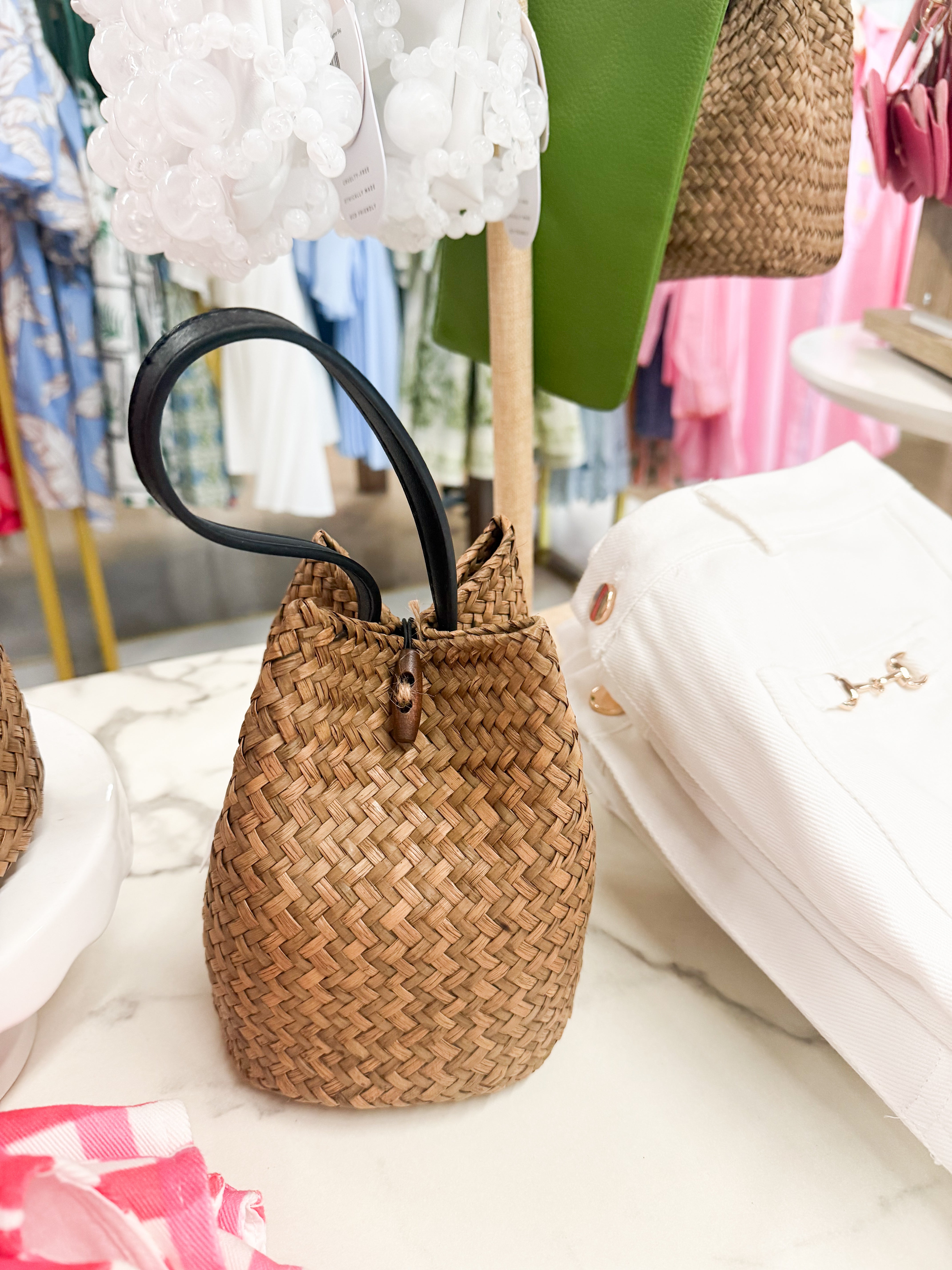 Straw Braided Handheld Woven Bag