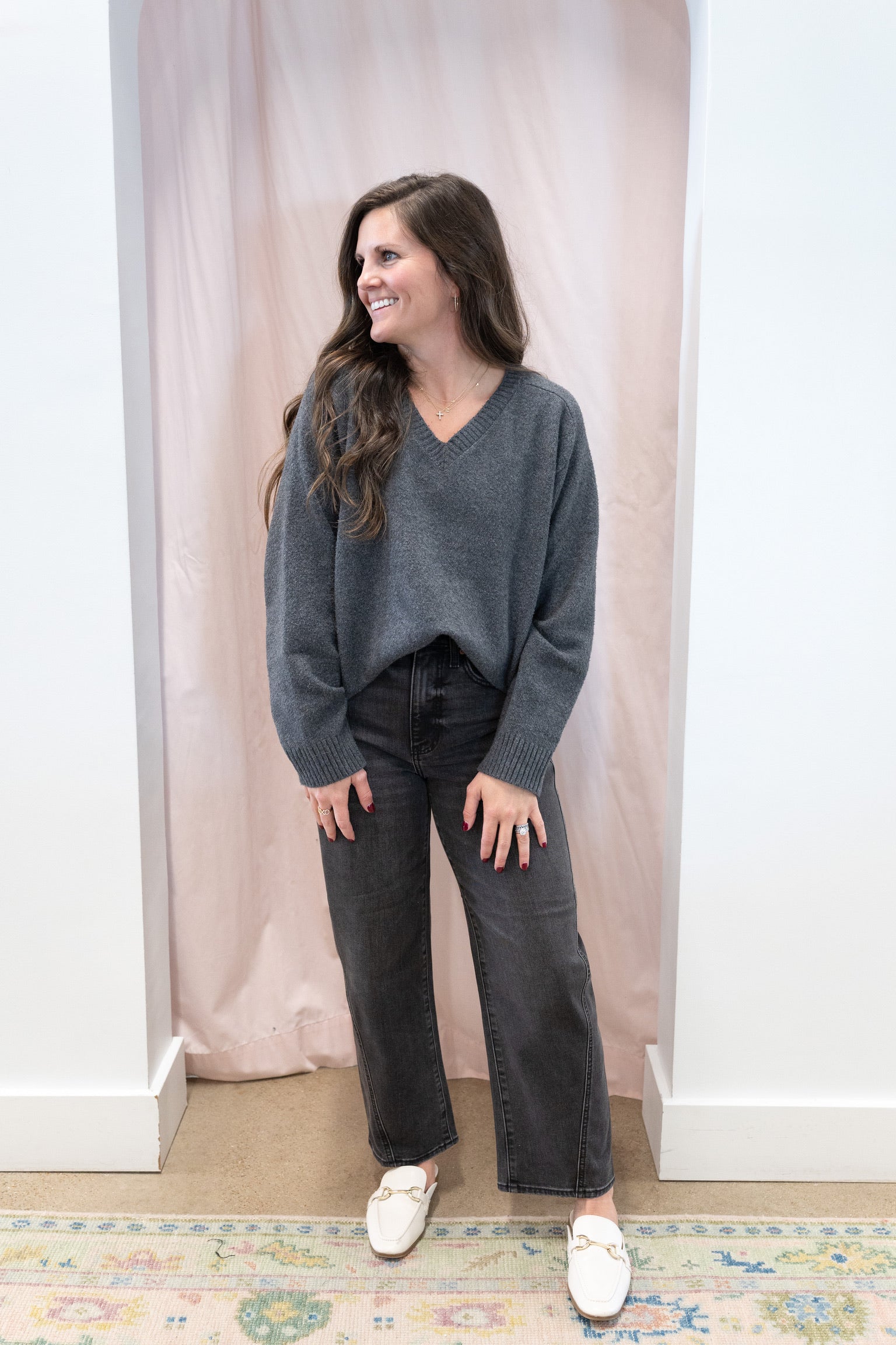 Eloise Charcoal Sweater