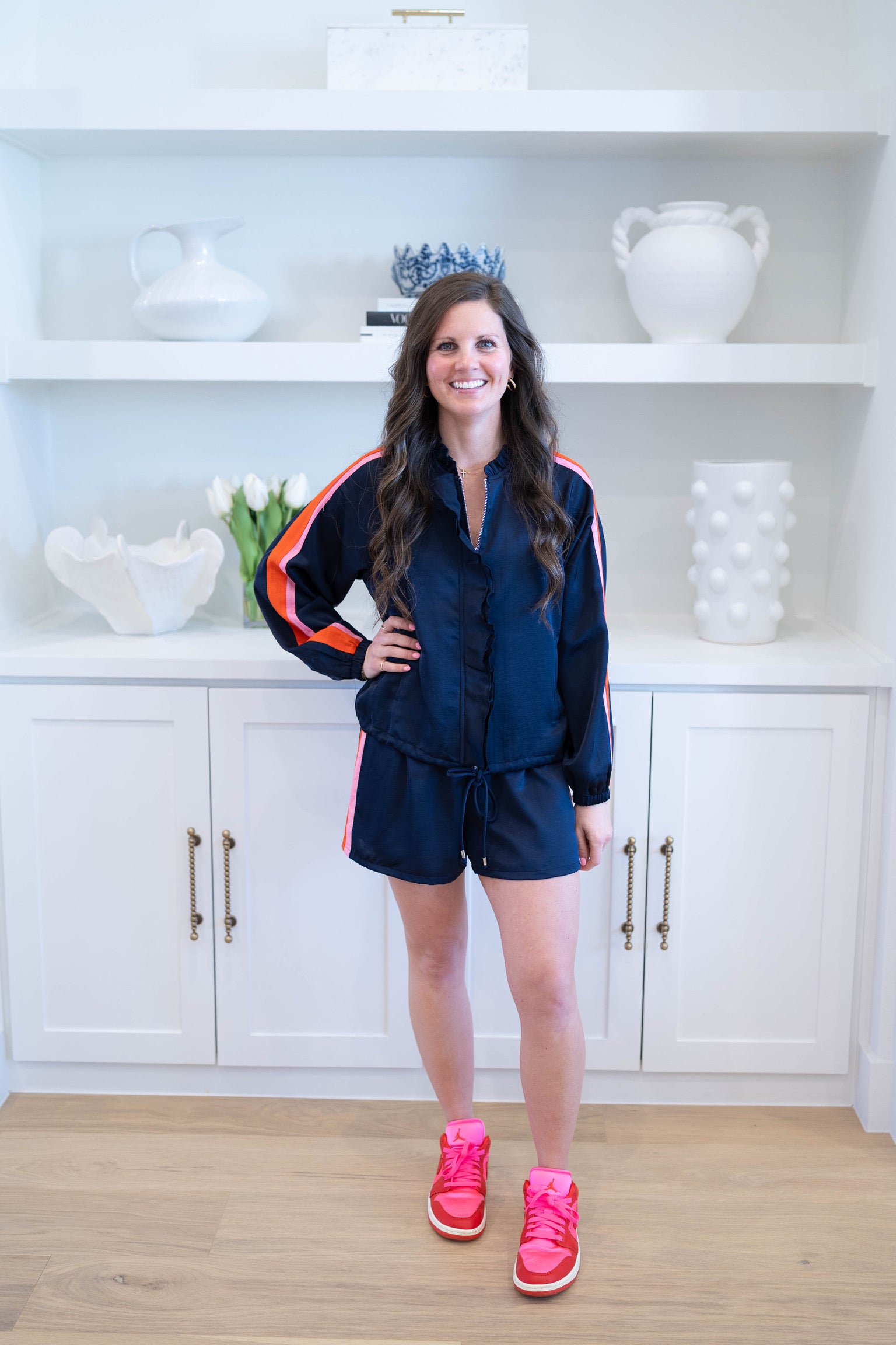 Nessa Navy Stripe Shorts