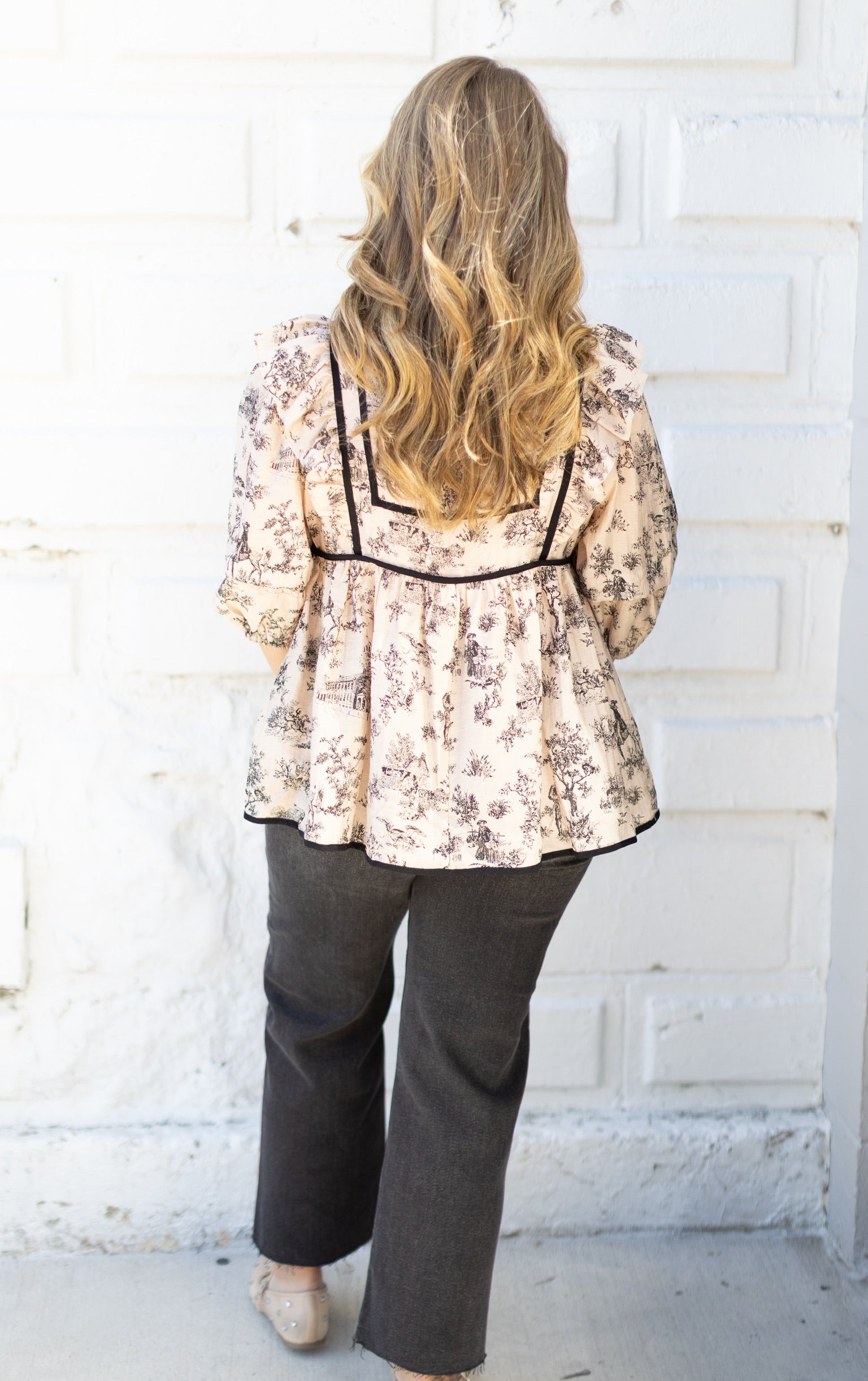 Taupe Toile Top