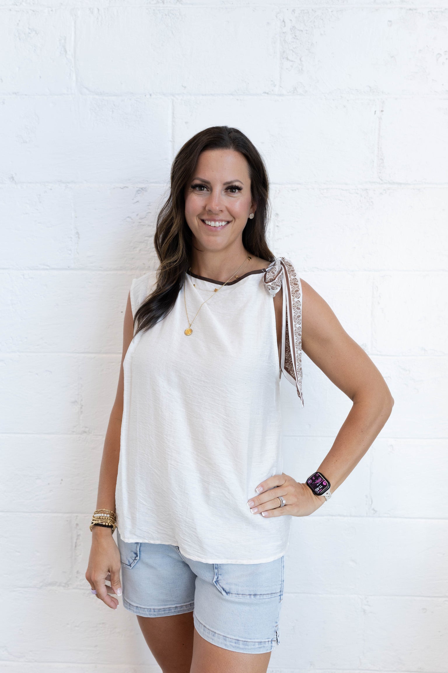 Vintage Scarf Tie Top