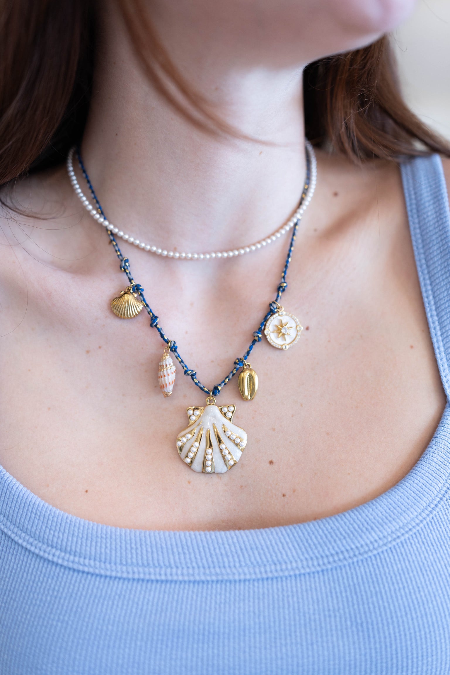 Sebastian Shell Charm Necklace
