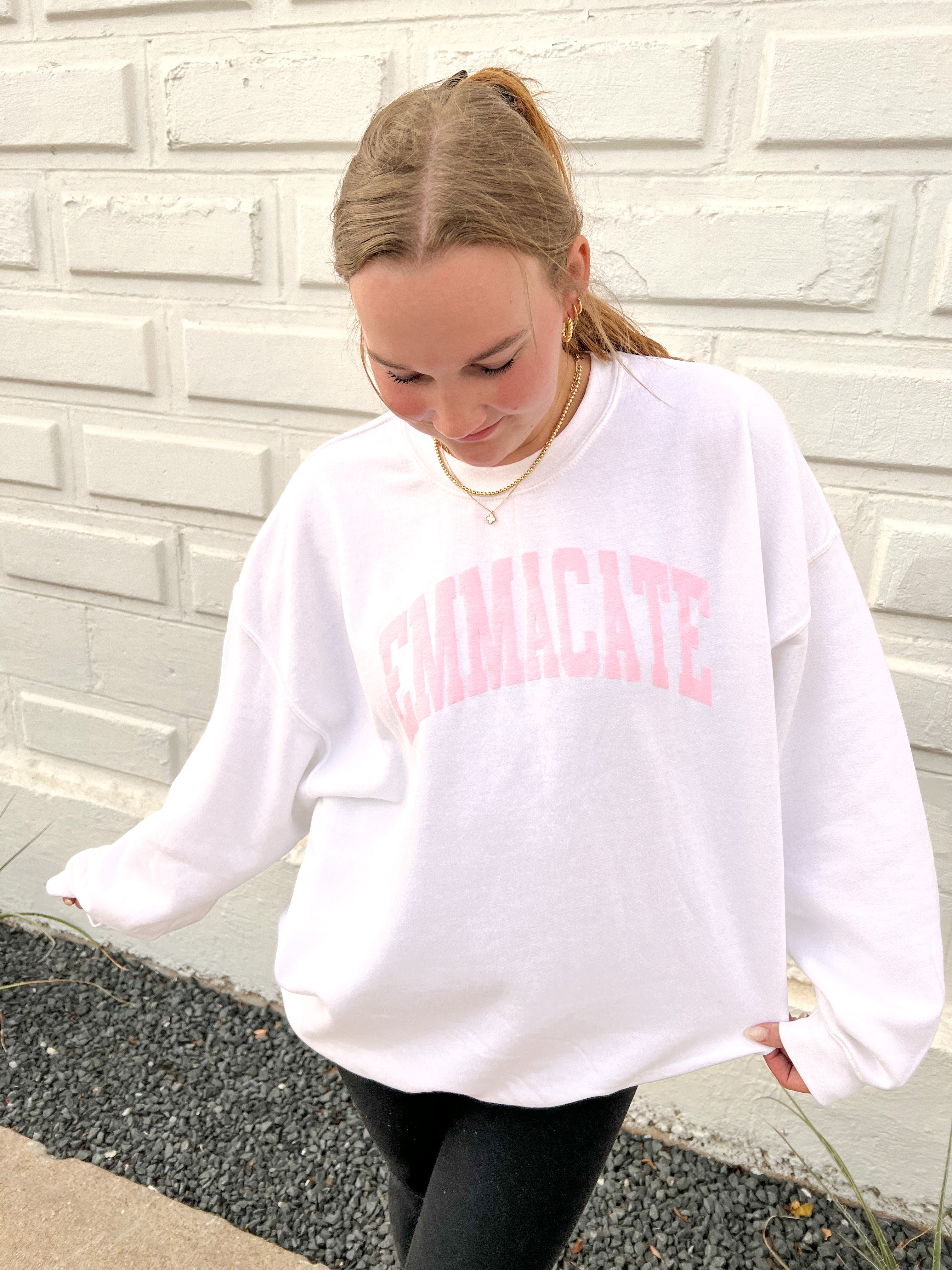 emmacate branded sweatshirt