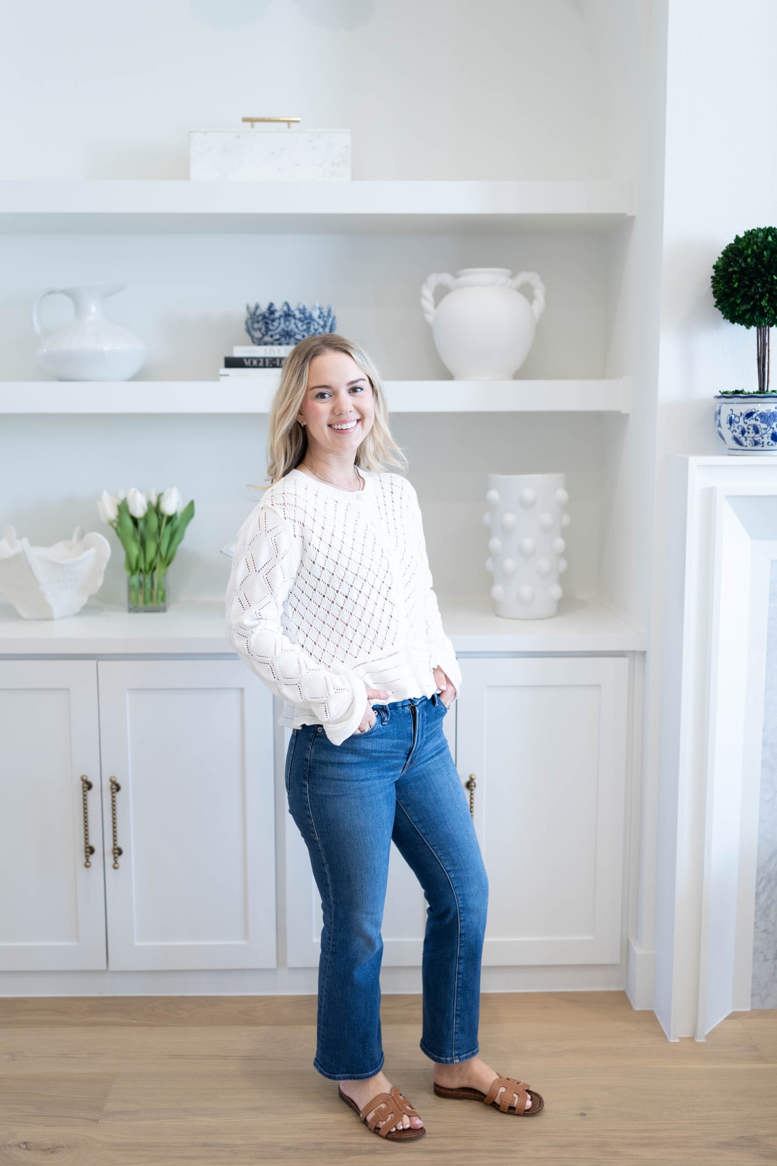 Libby Pointelle Knit Cardigan