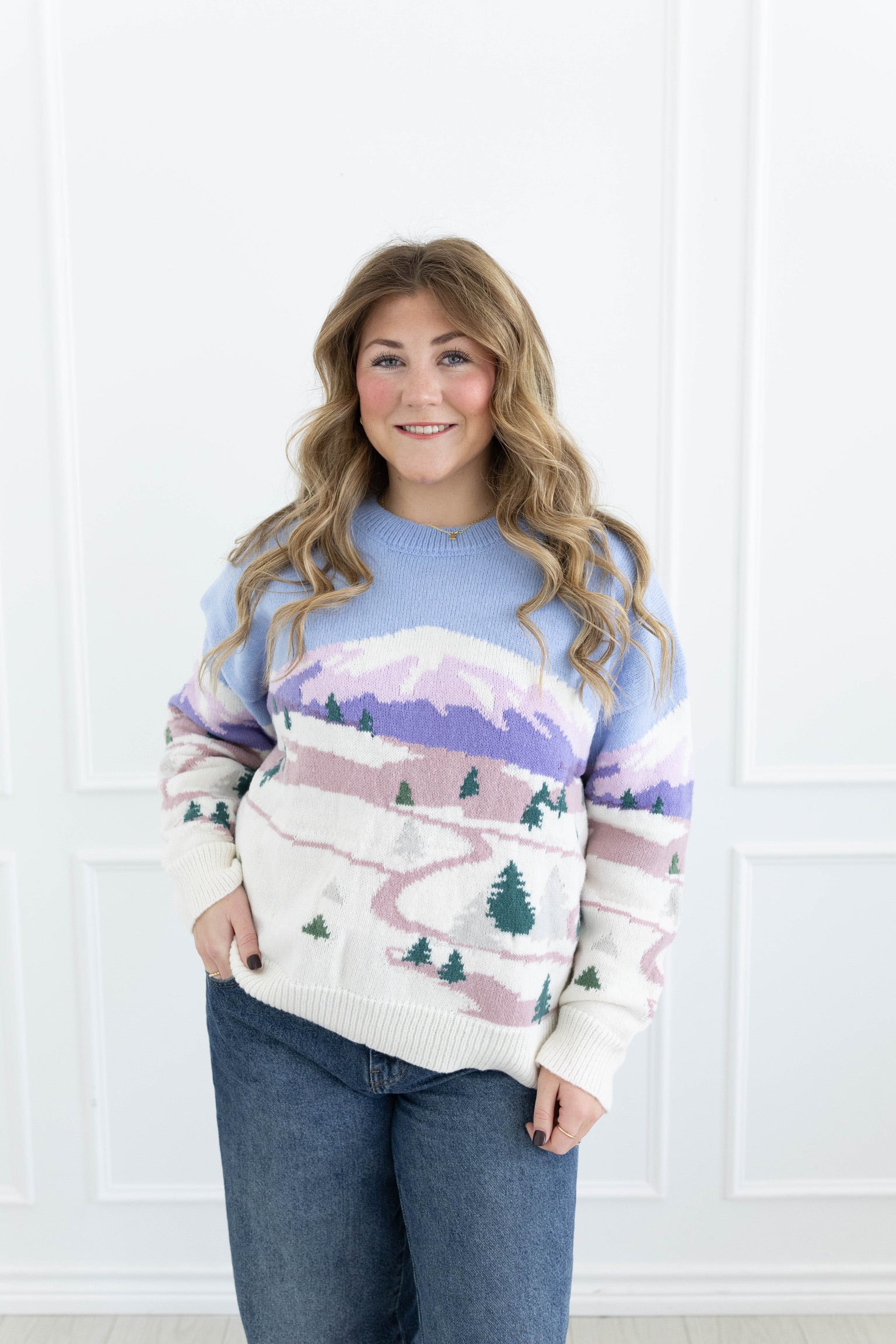 Snow Mountain Graphic Sweater