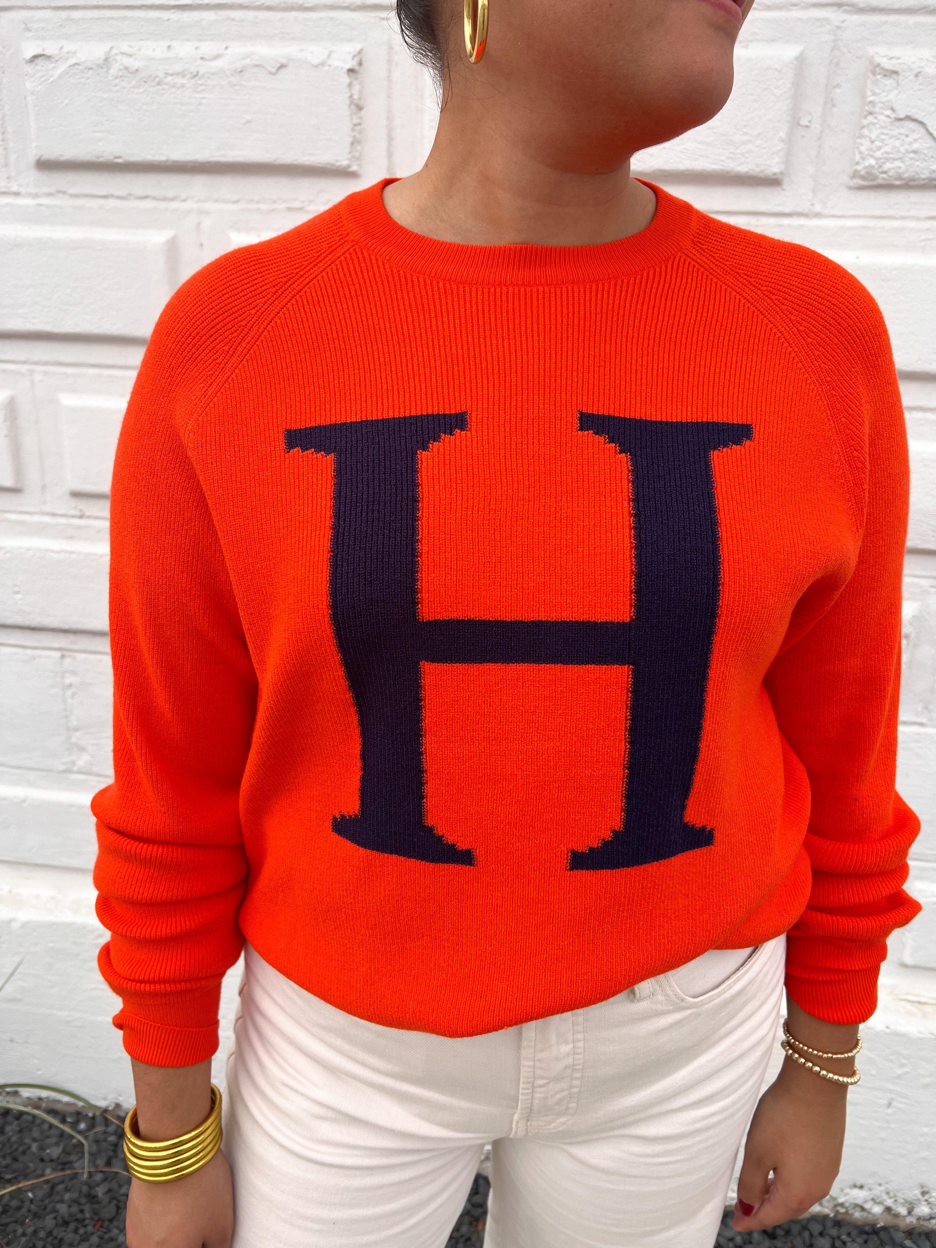 Orange H Sweater