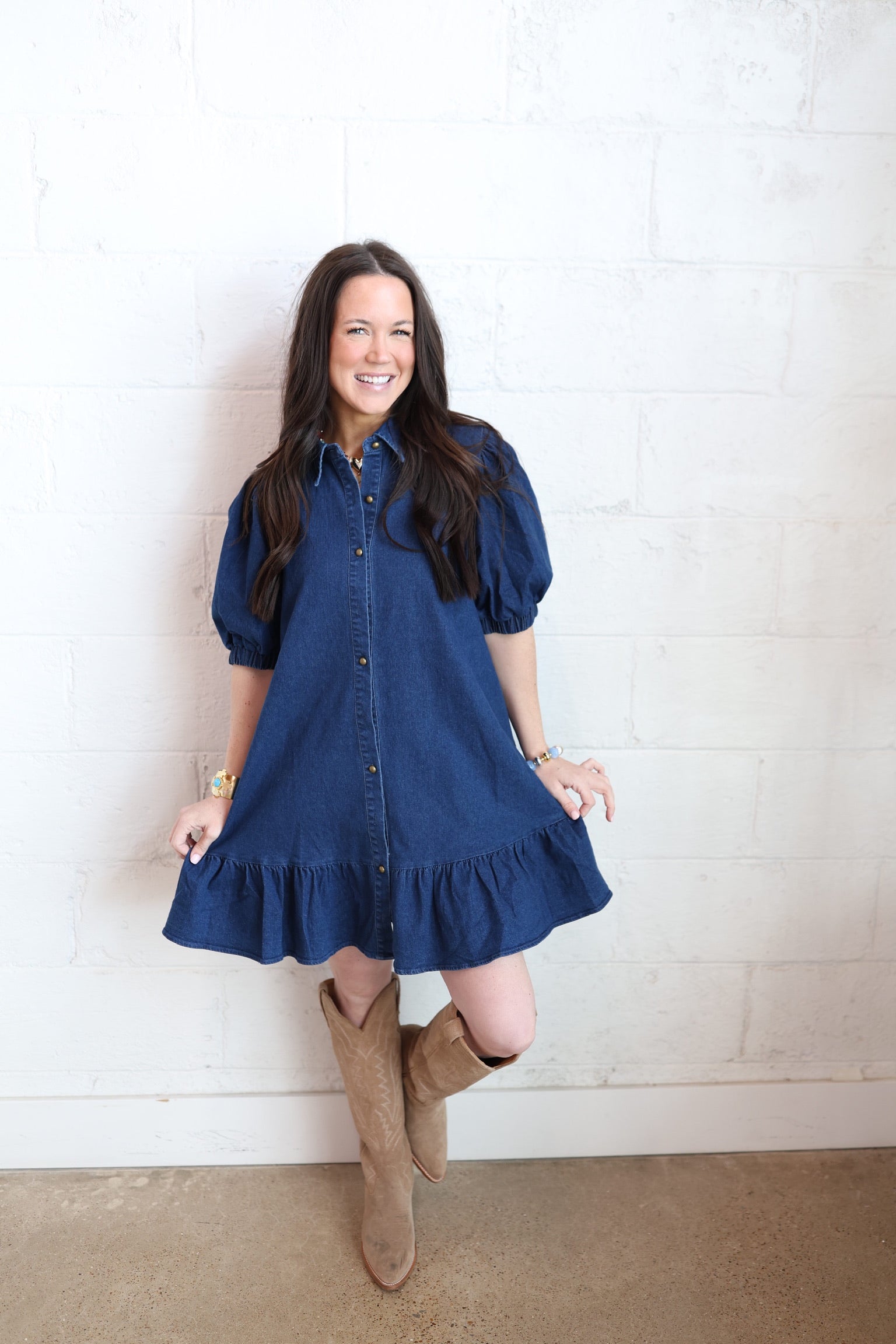 Jamie Denim Button Down Dress