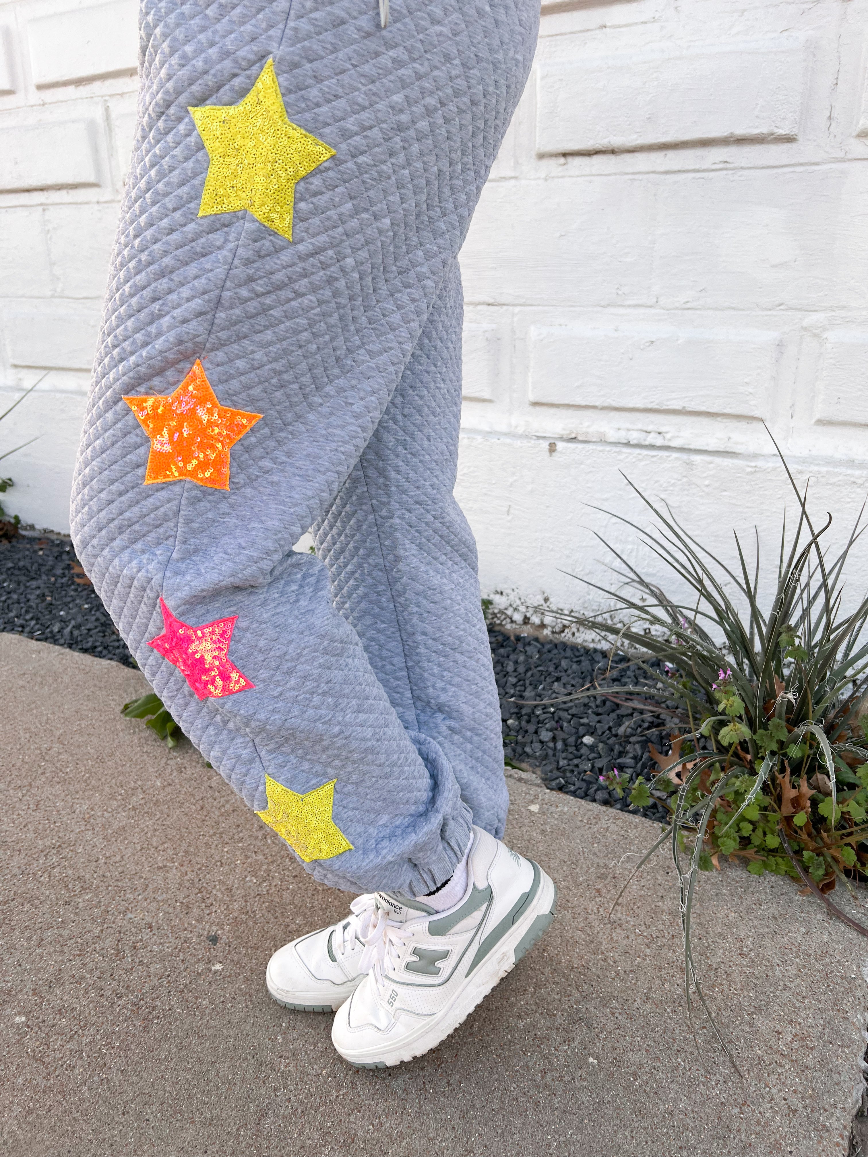 Sequin Star Quilted Jogger