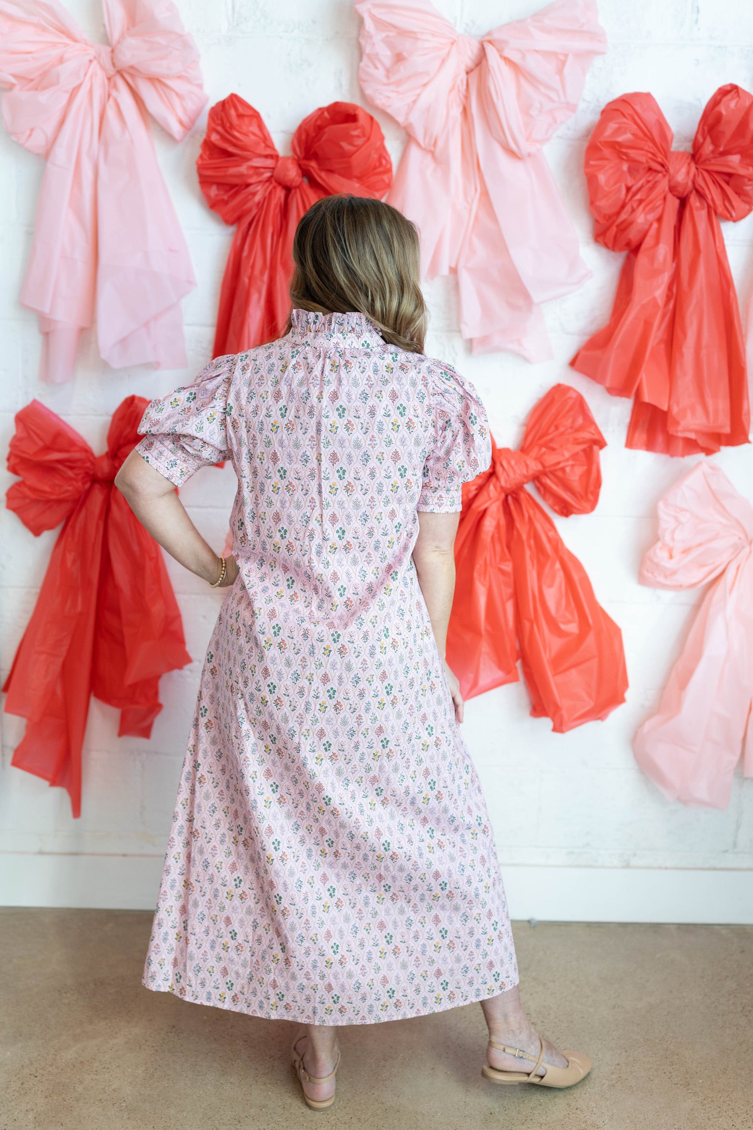 Primrose Pink Midi Dress