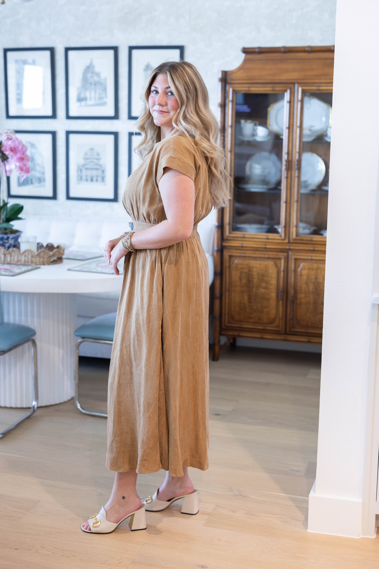 Camel Midi Dress