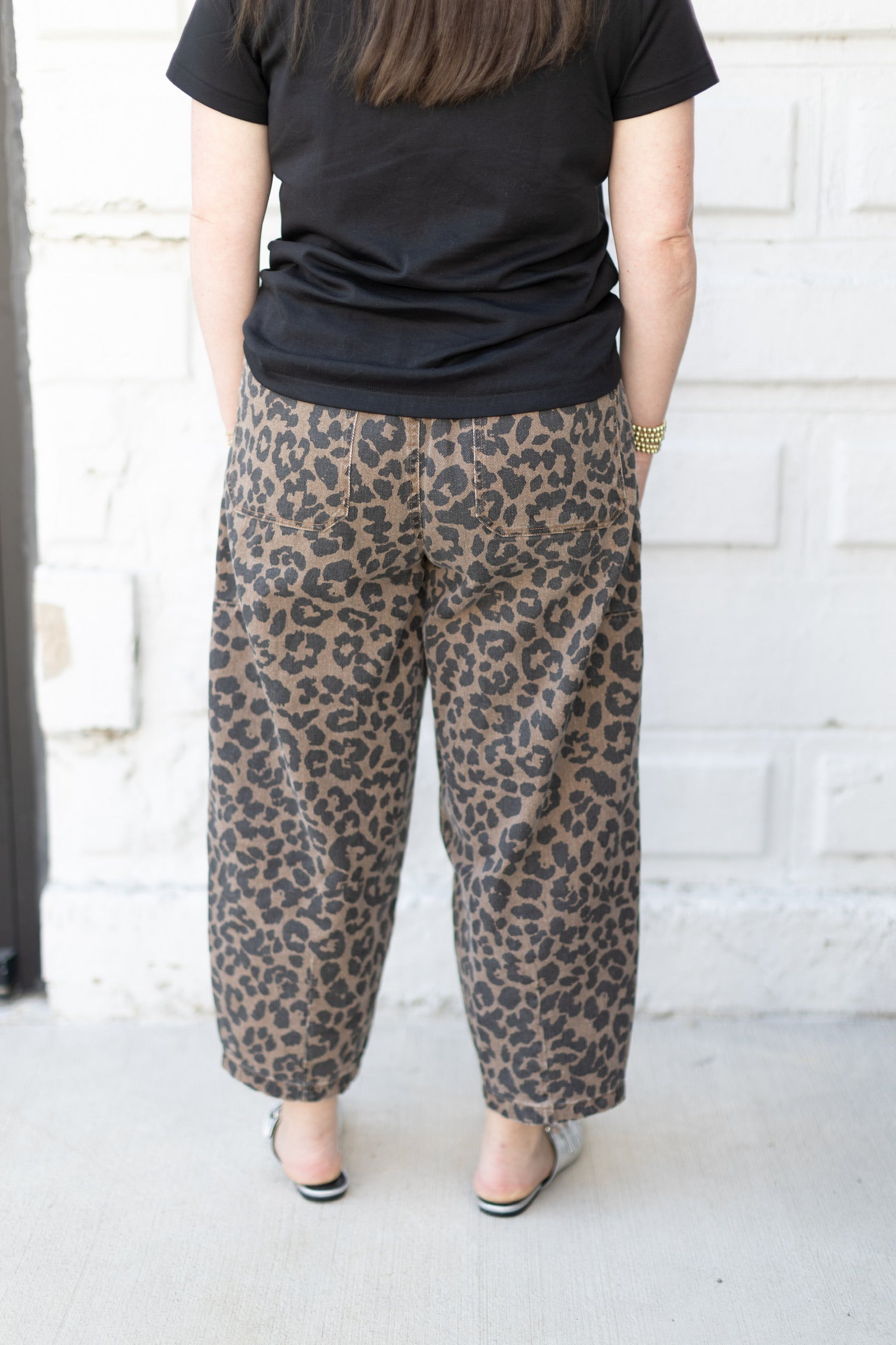 Leopard Barrel Jeans