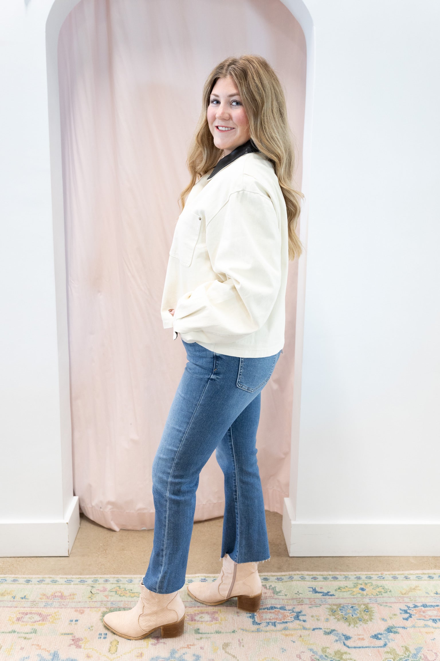 Shy Girl High Rise Crop Flare