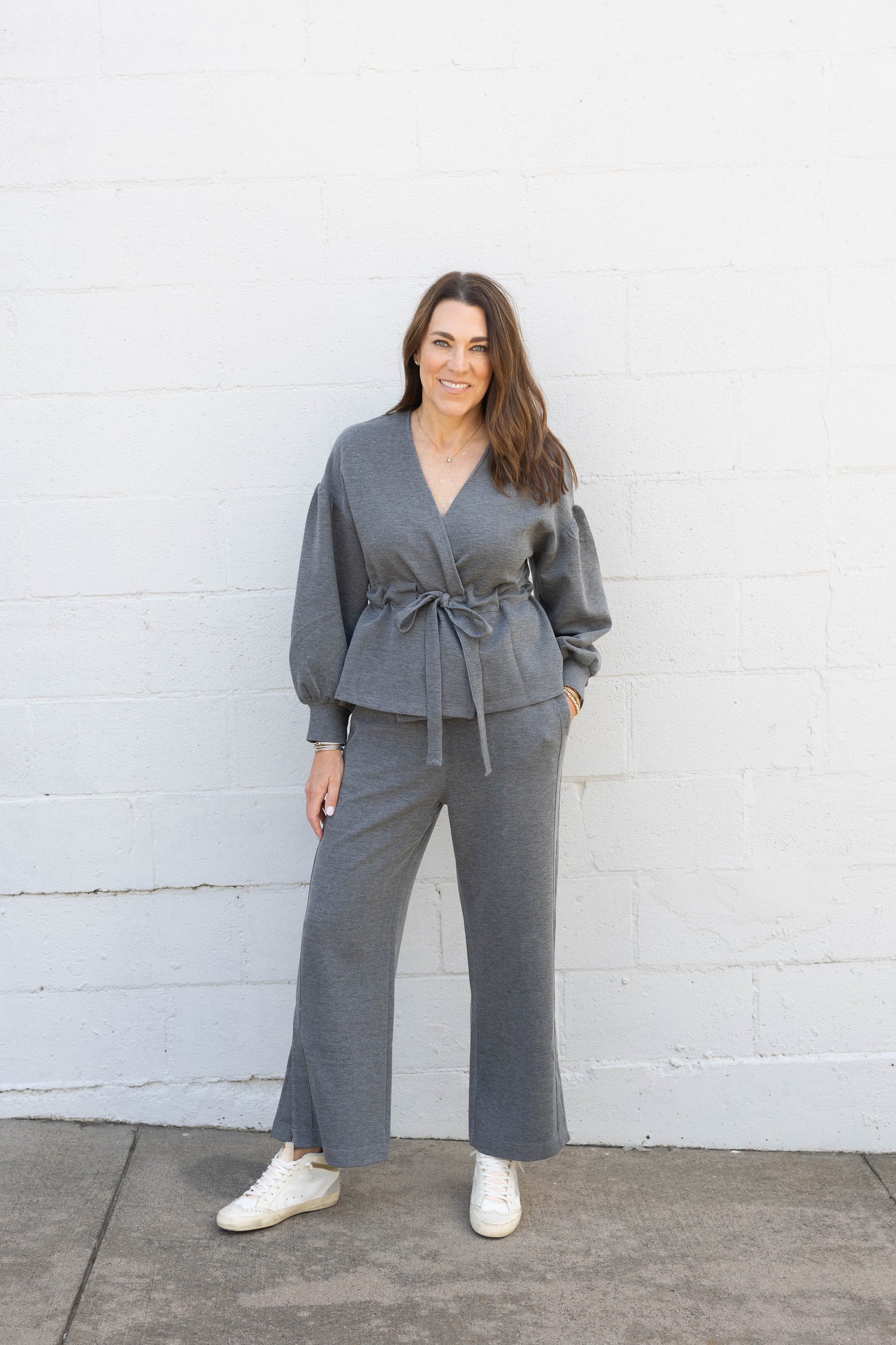 Charcoal Butter Wide Leg Pant