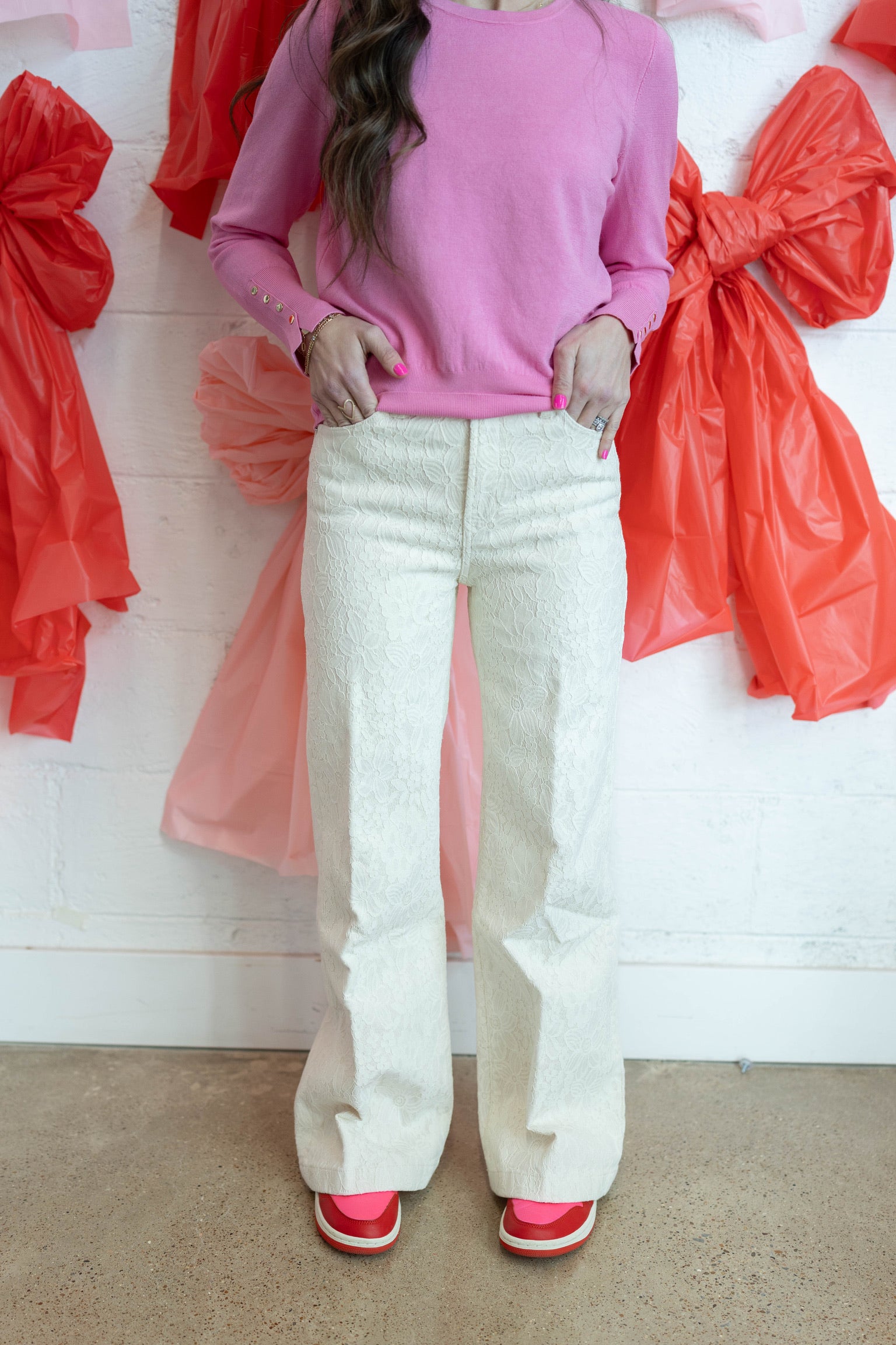 Fiona Lace Wide Leg Jeans