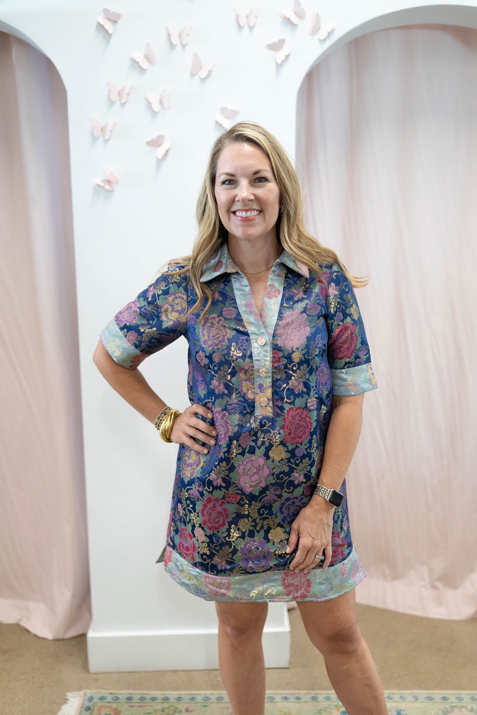 Flora Jacquard Dress