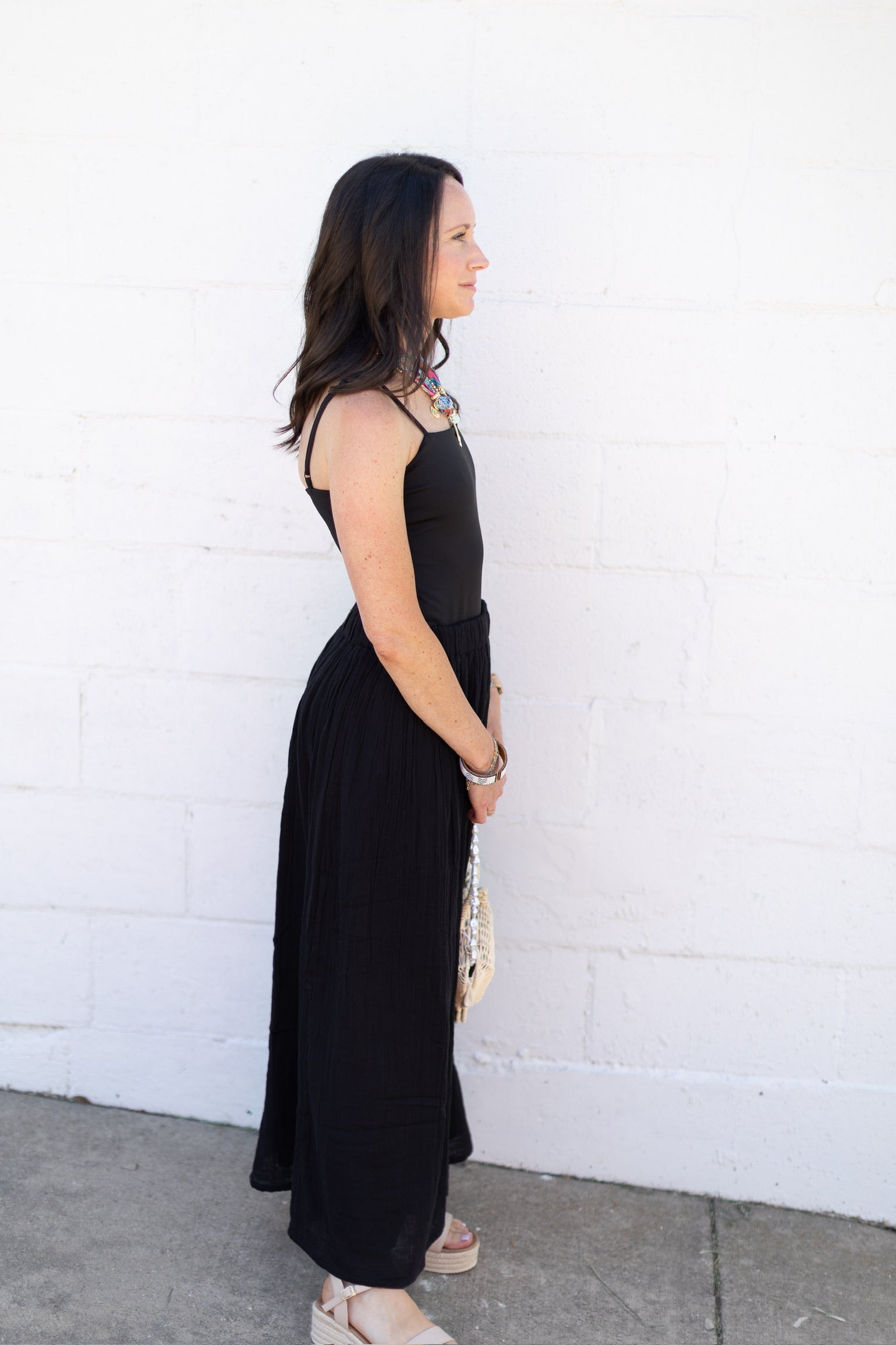 Black Reina Airy Skirt