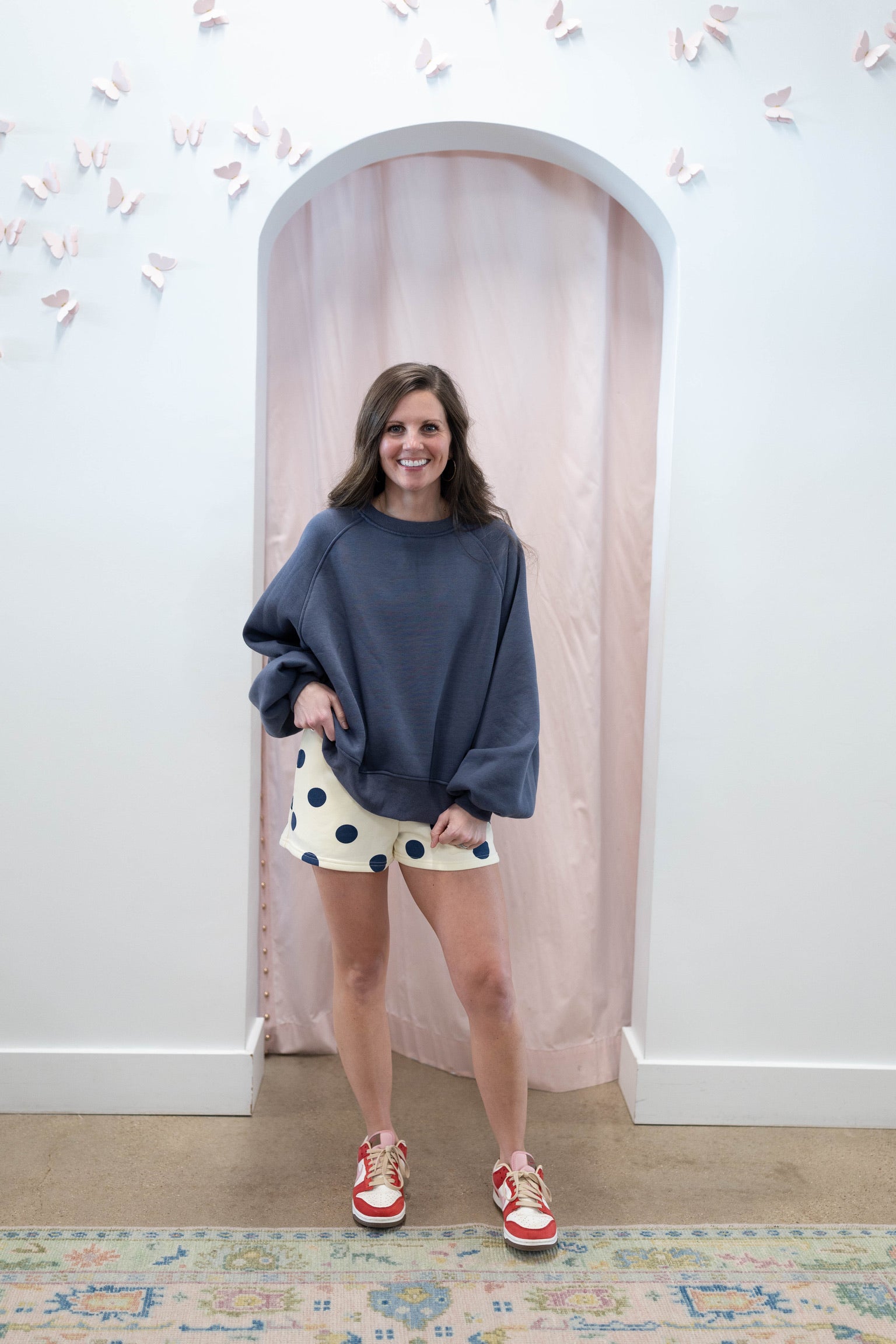 Navy Bubble Sweatshirt