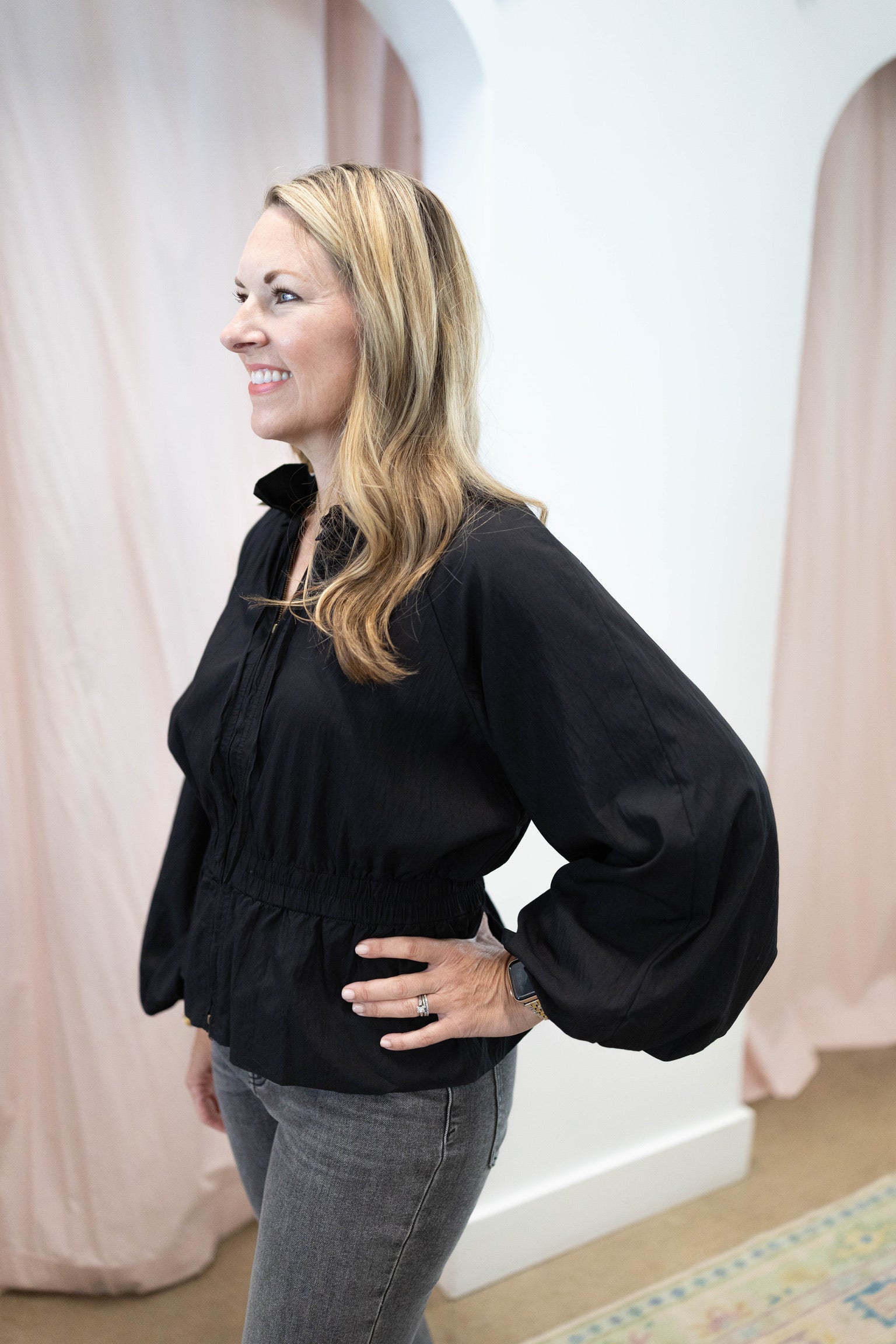 Rylee Ruffle Zip Up