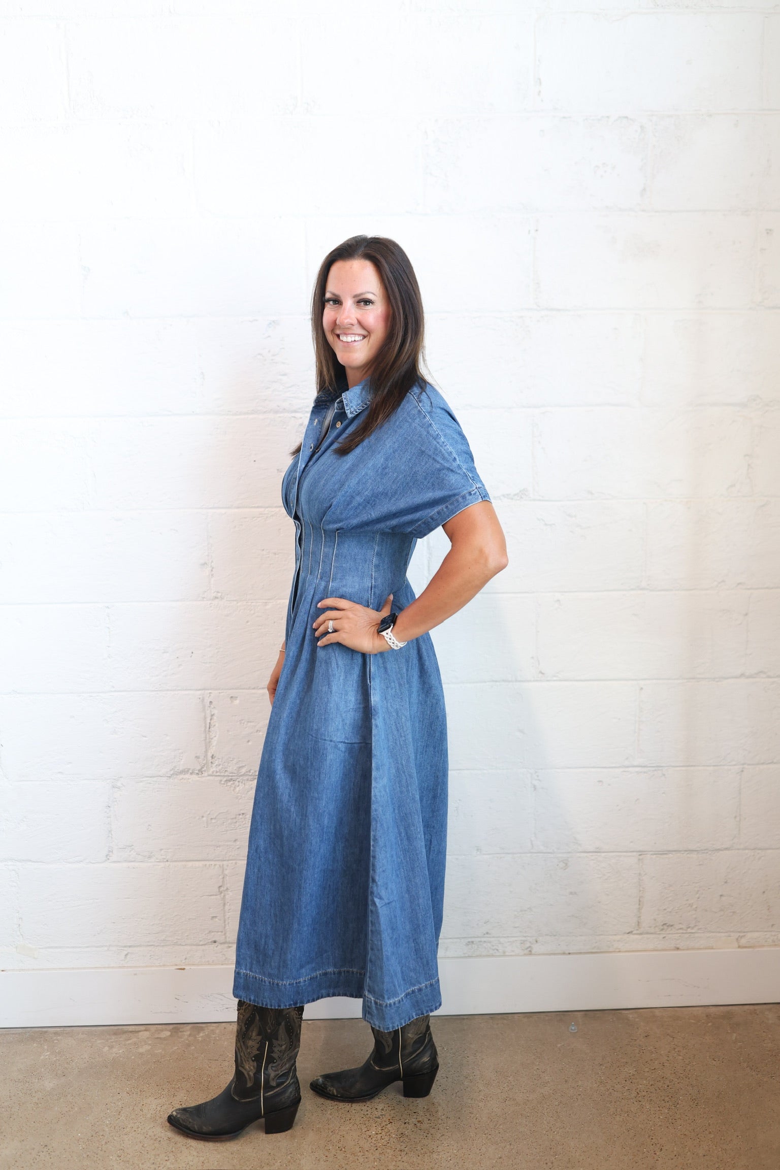 Harlow Denim Maxi Dress