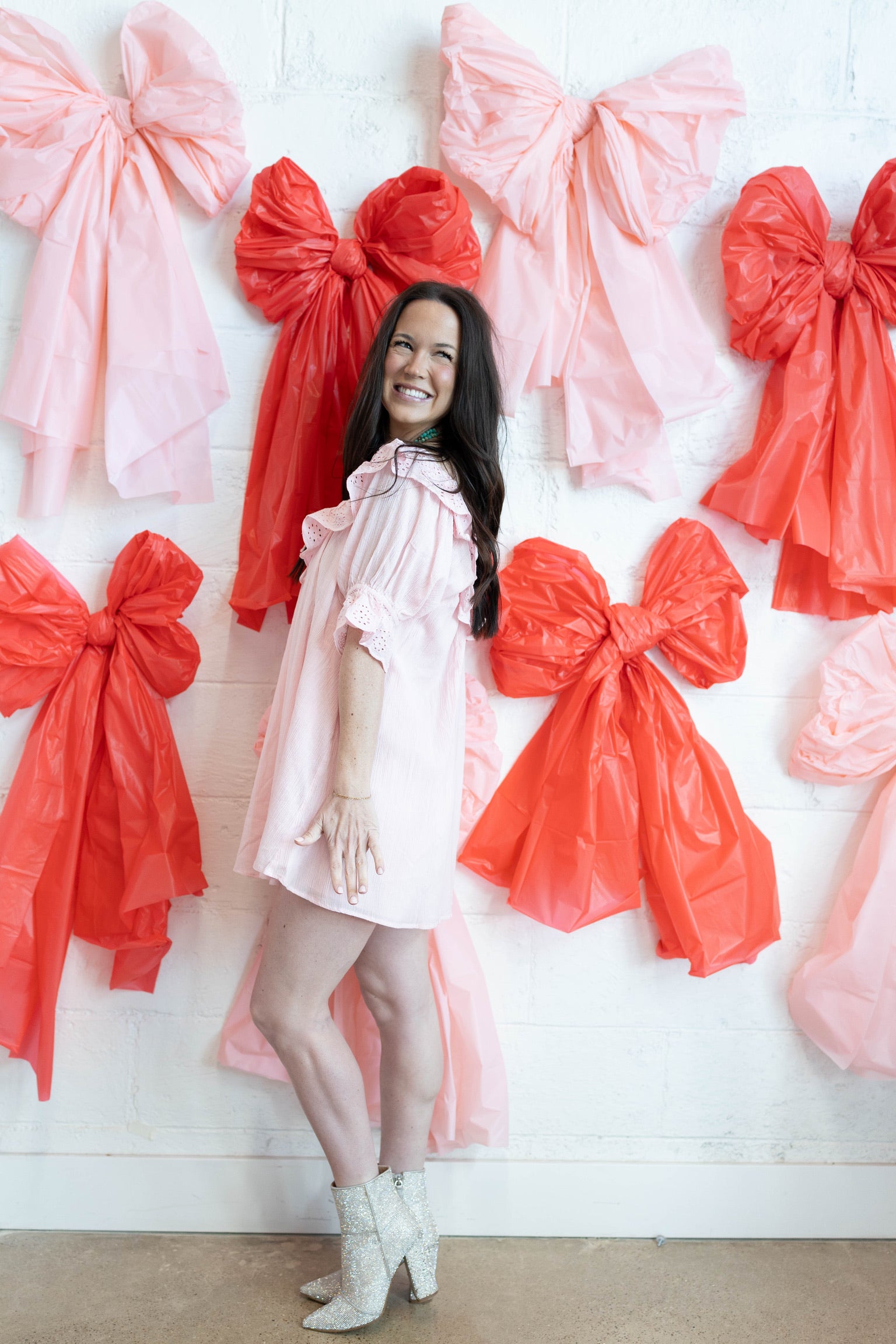 Pink Eyelet Toulouse Dress