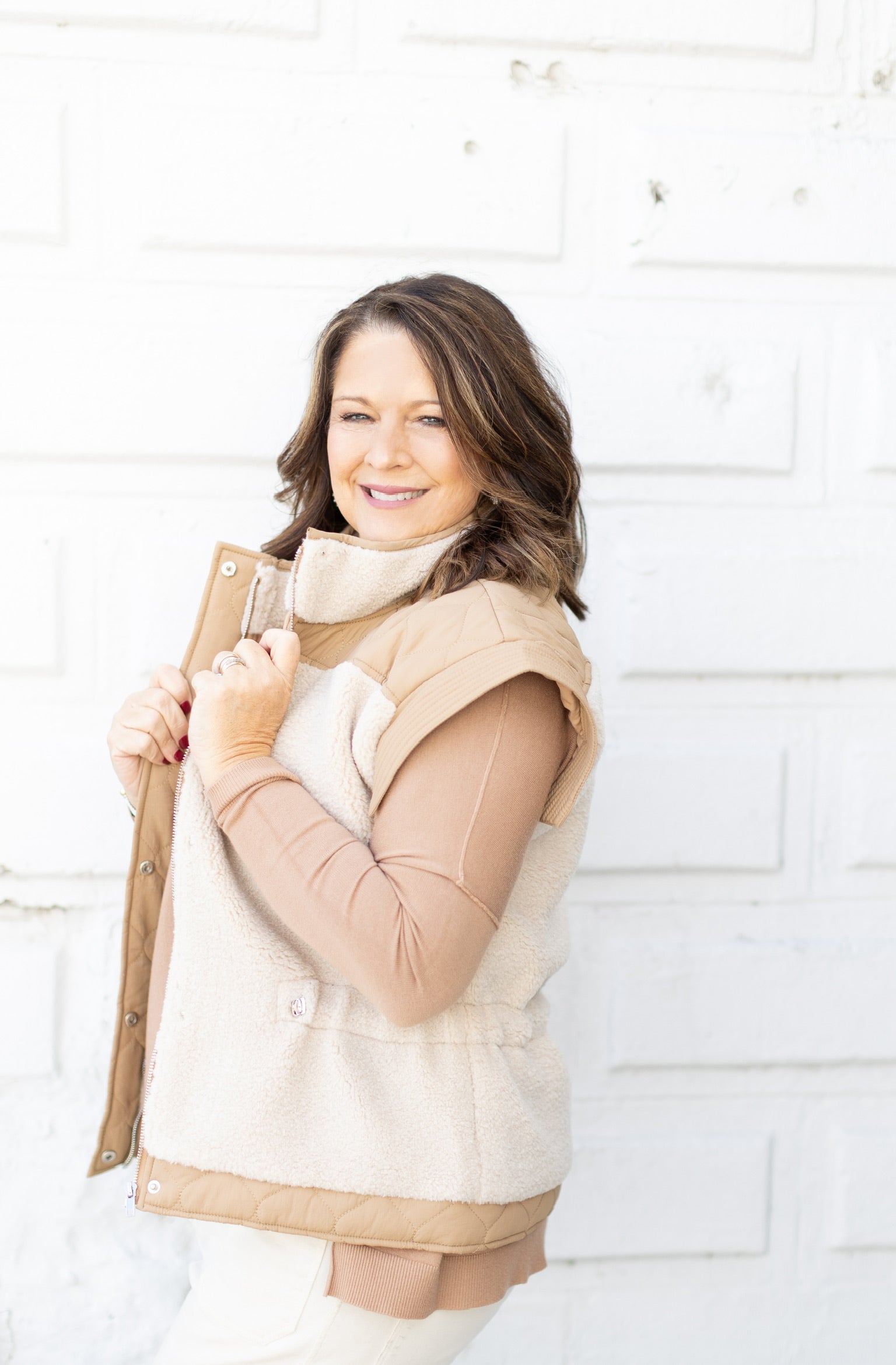 Caramel Quilted Vest